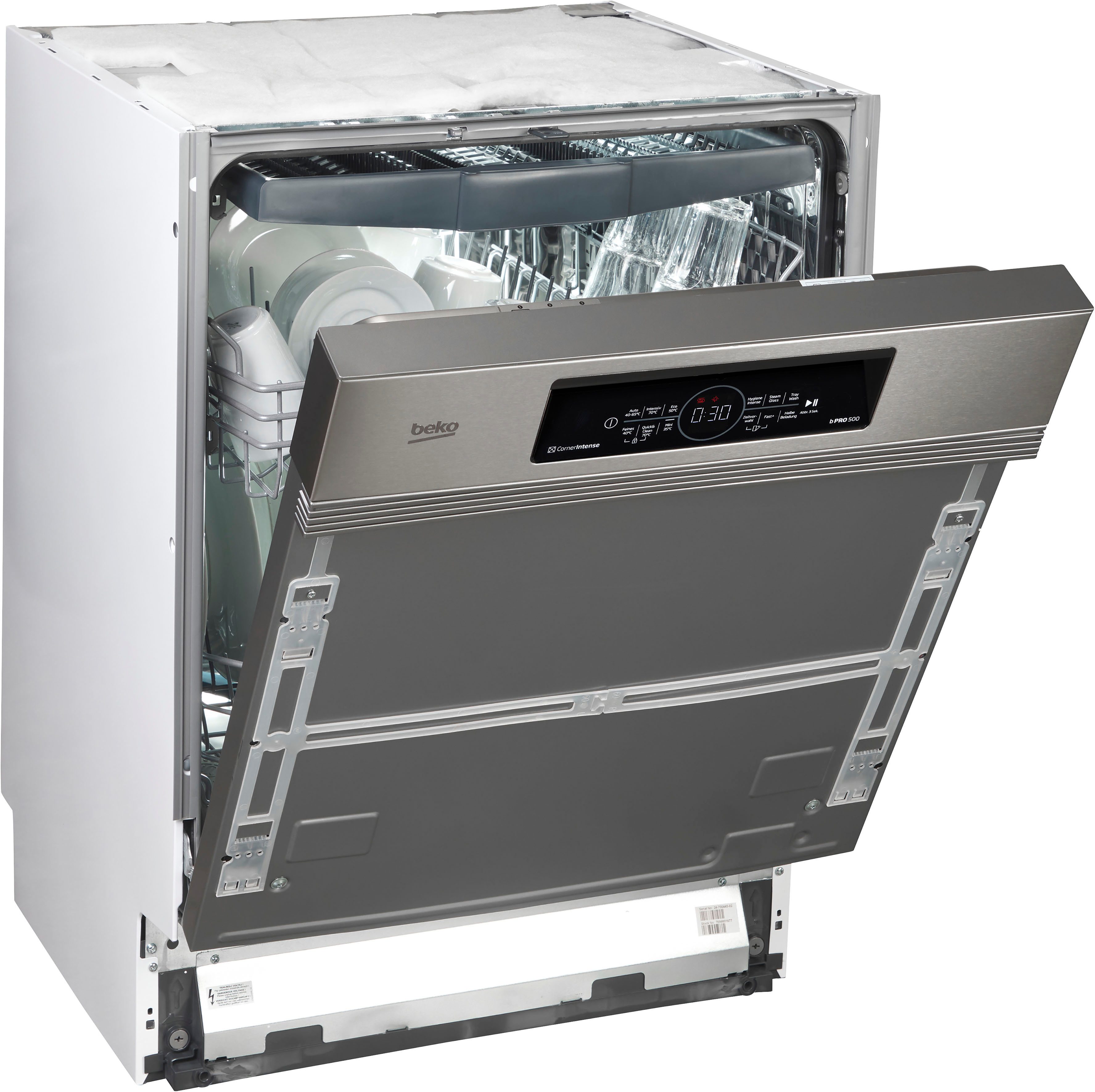 BEKO teilintegrierbarer Geschirrspüler BDSN36461XC, 14 Maßgedecke, SelfDry