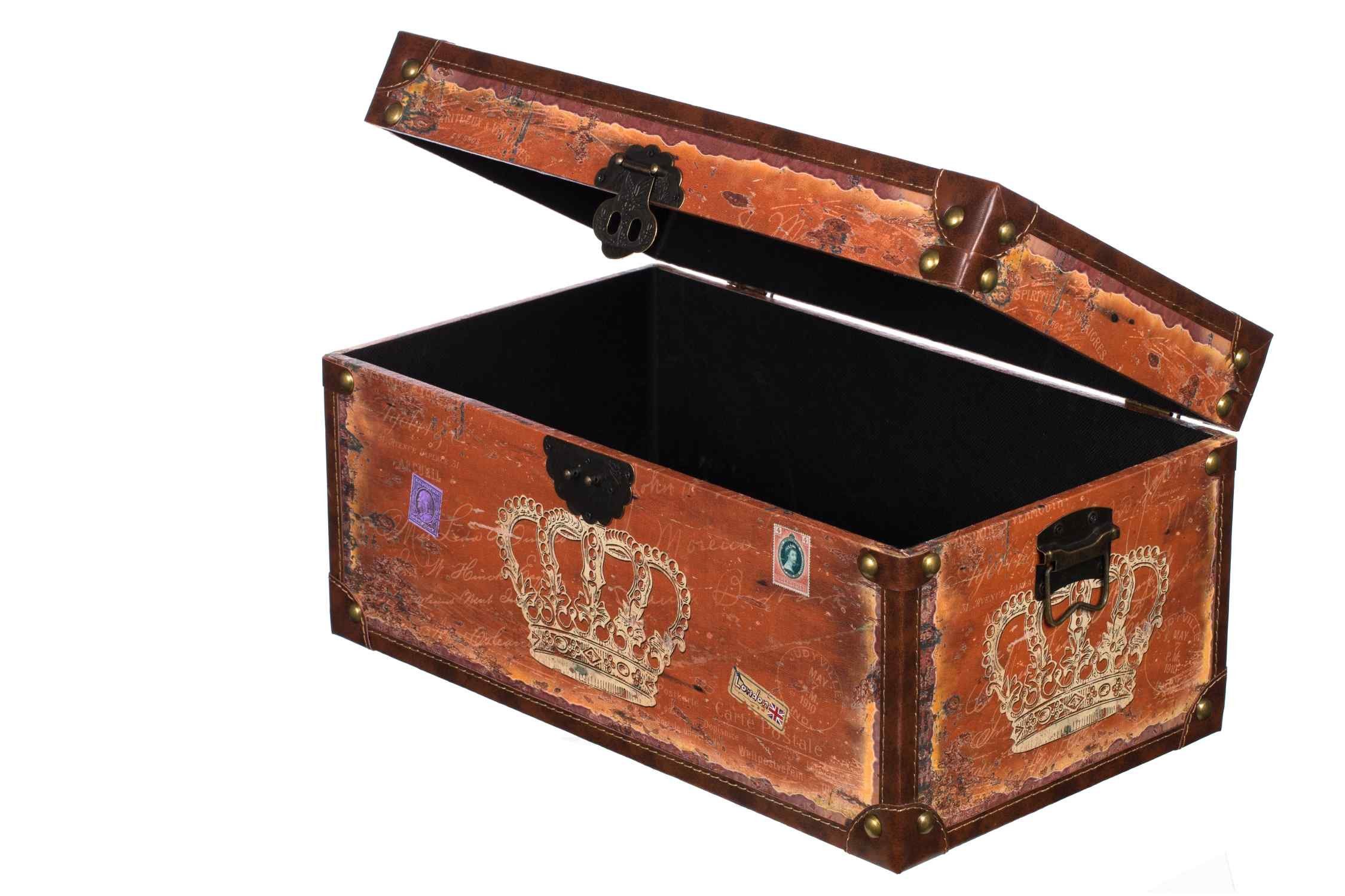 BIRENDY Dekoobjekt Truhe Kiste SJ14307 Krone günstig online kaufen