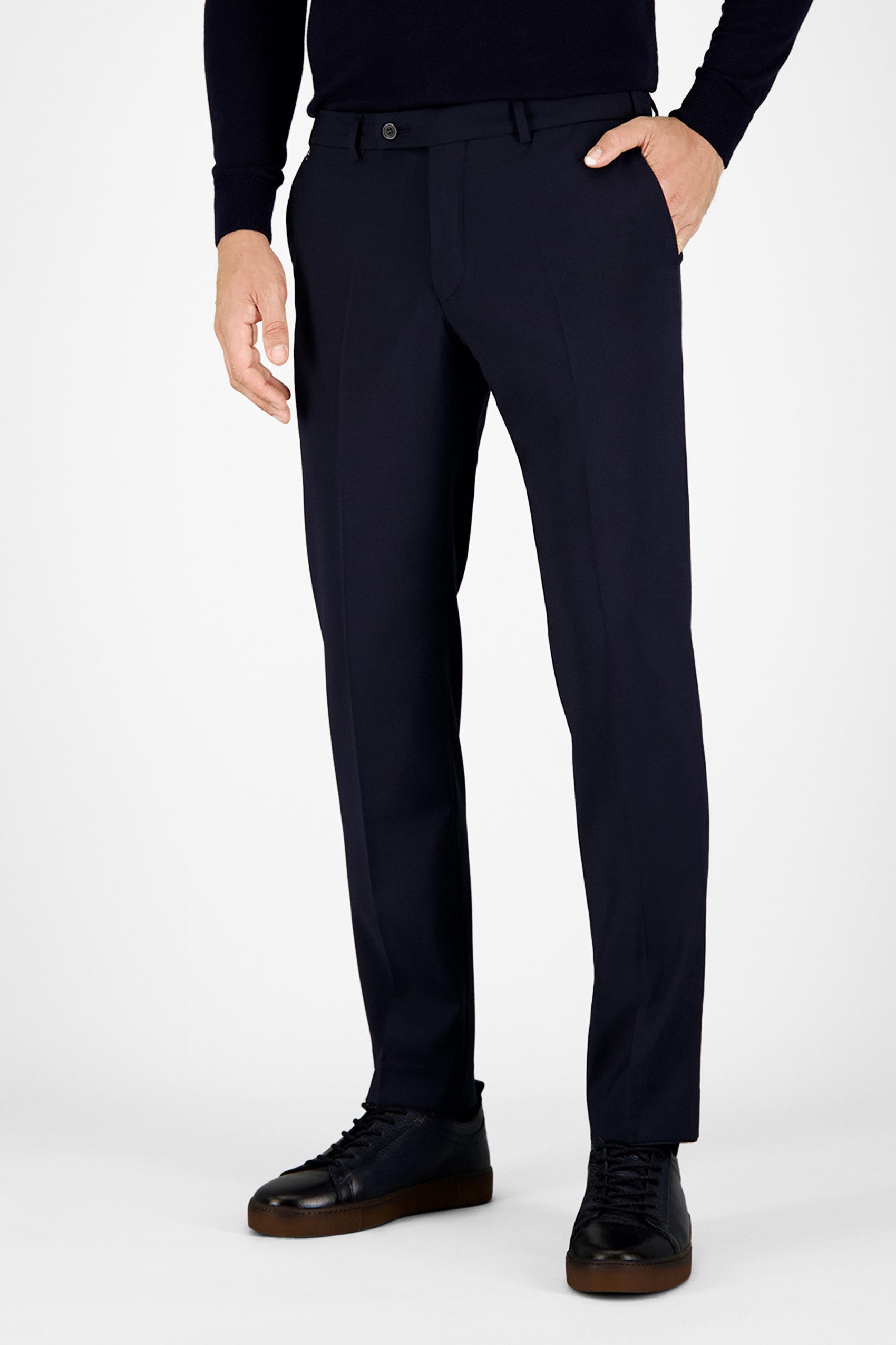 Atelier GARDEUR Straight-Jeans BARDO-5-110311-1069 dunkelmarine Modern Fit Herrenhose Waschbare Schurwolle mit Komfort-Stretch und knitterbeständig