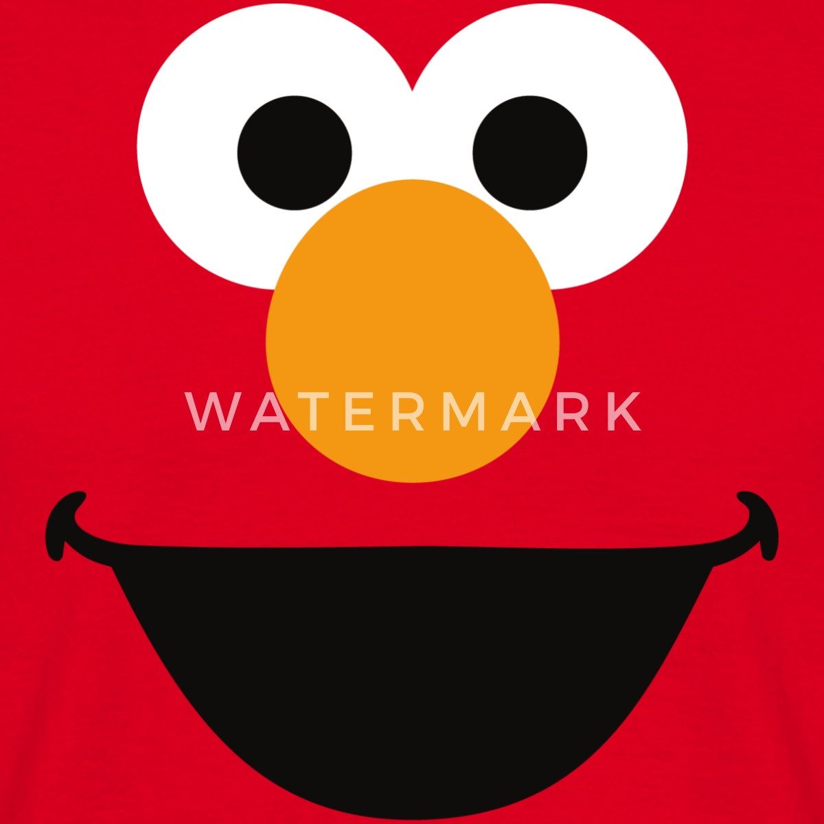 Spreadshirt T-Shirt Sesamstraße Elmo Gesicht Kostüm Karneval Männer T-Shirt (1-tlg)