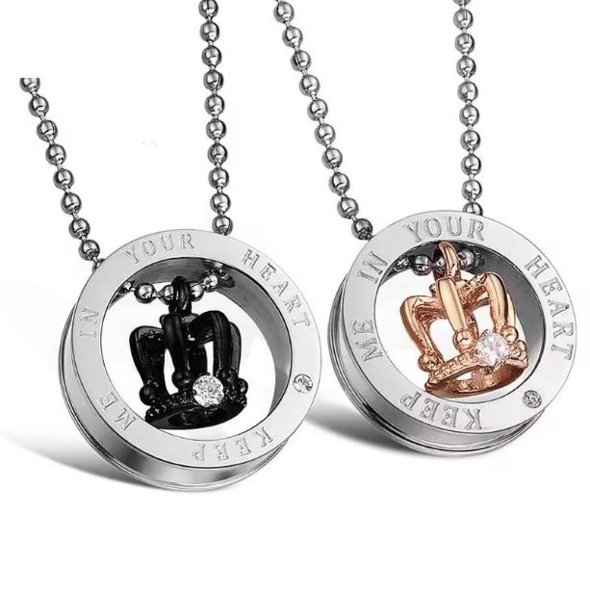 KARMA Freundschaftskette Partnerketten Krone Silber Paarschmuck günstig online kaufen