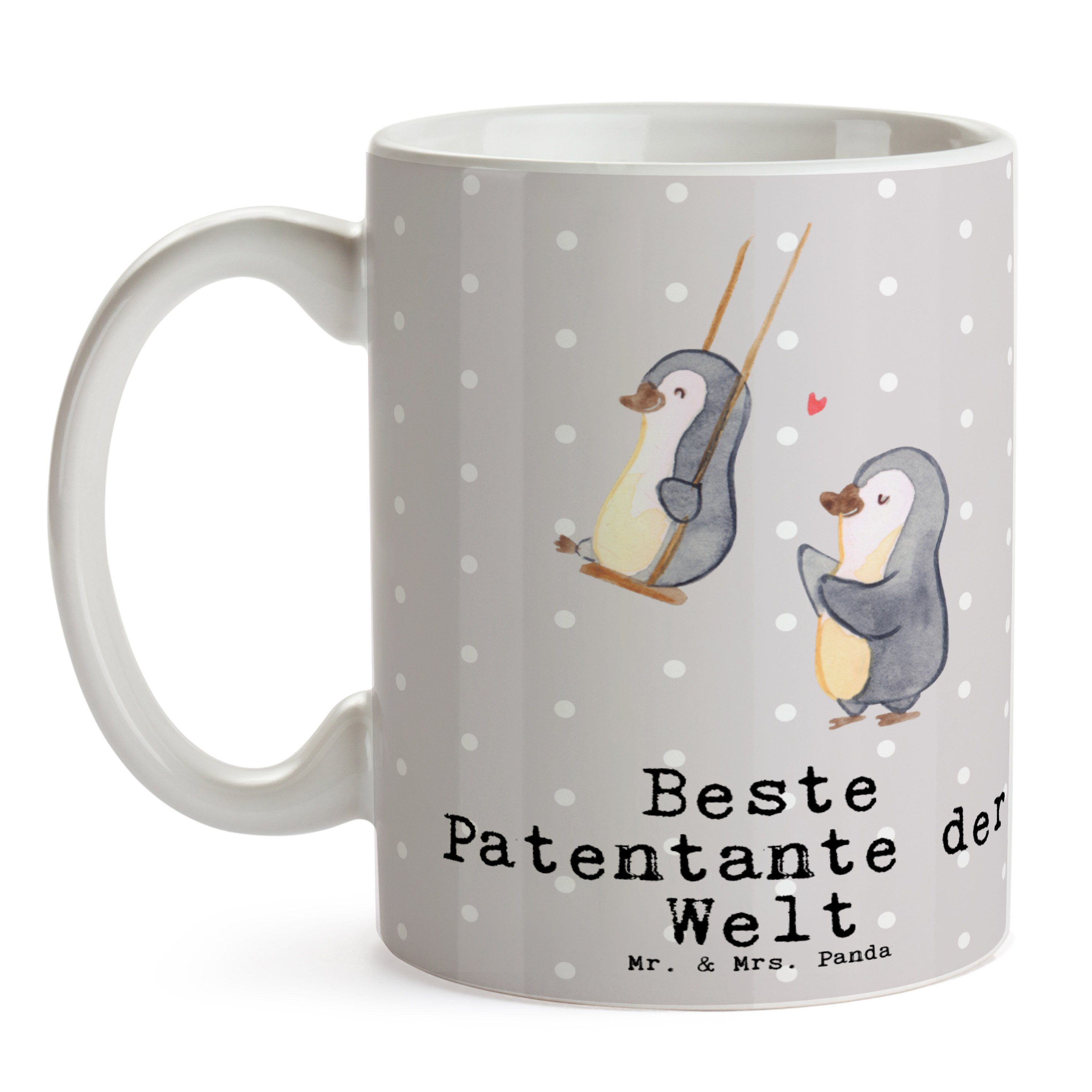 Beste Keramik Pastell & Pinguin Mrs. Patentante Grau Welt Panda Tasse - Mr. Geburtst, der - Geschenk,