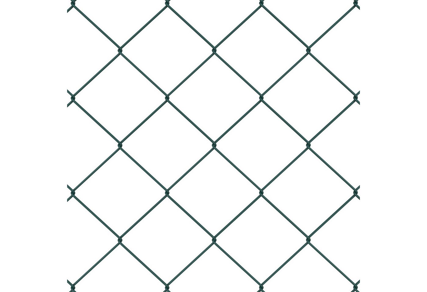 Thumbnail - vidaXL Gartenzaun Kettenzaun mit 13 Pfosten 0,4x25 m aus galvanisiertem Stahl in Grün, (2-St)