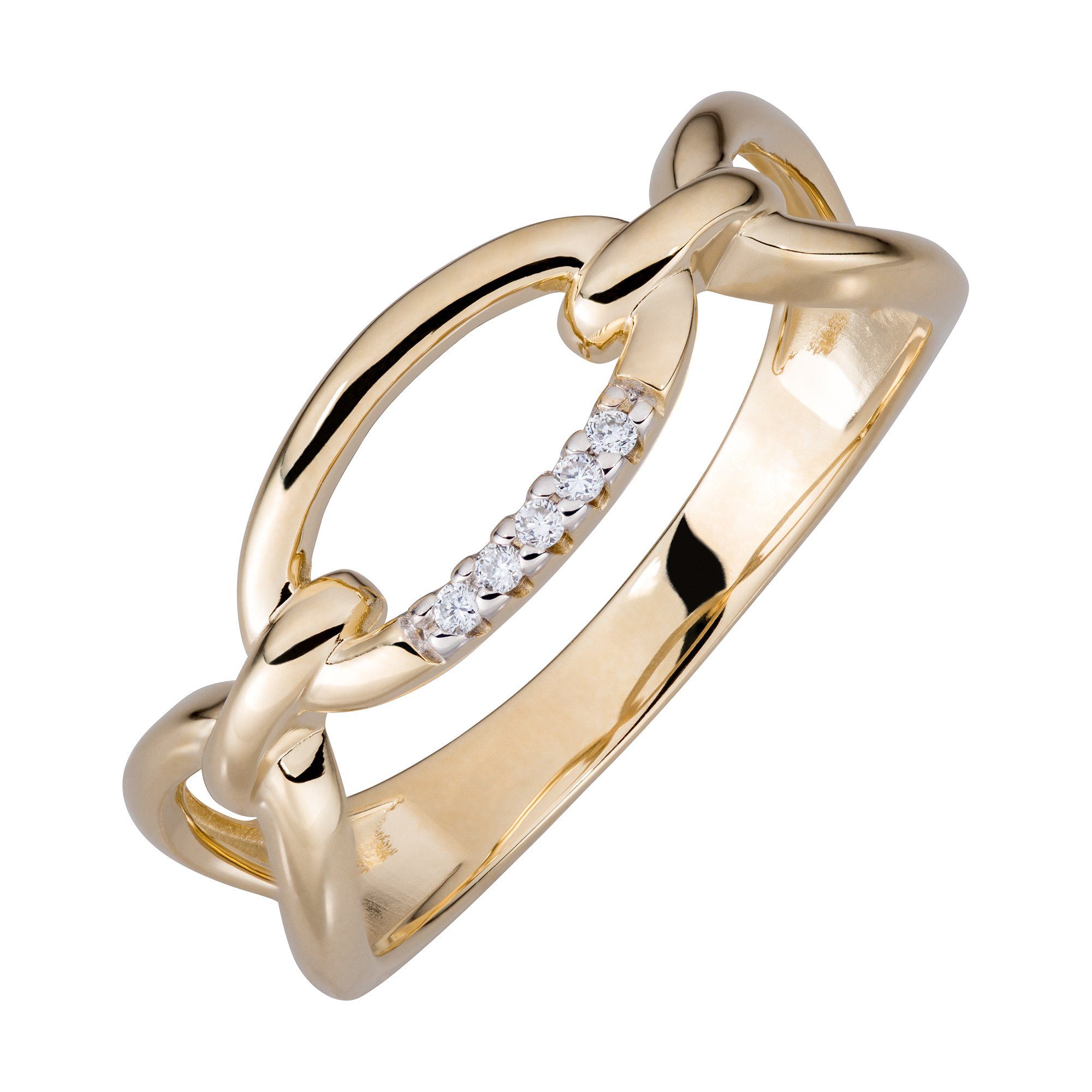 585/- Brillant Fingerring Gelbgold Orolino