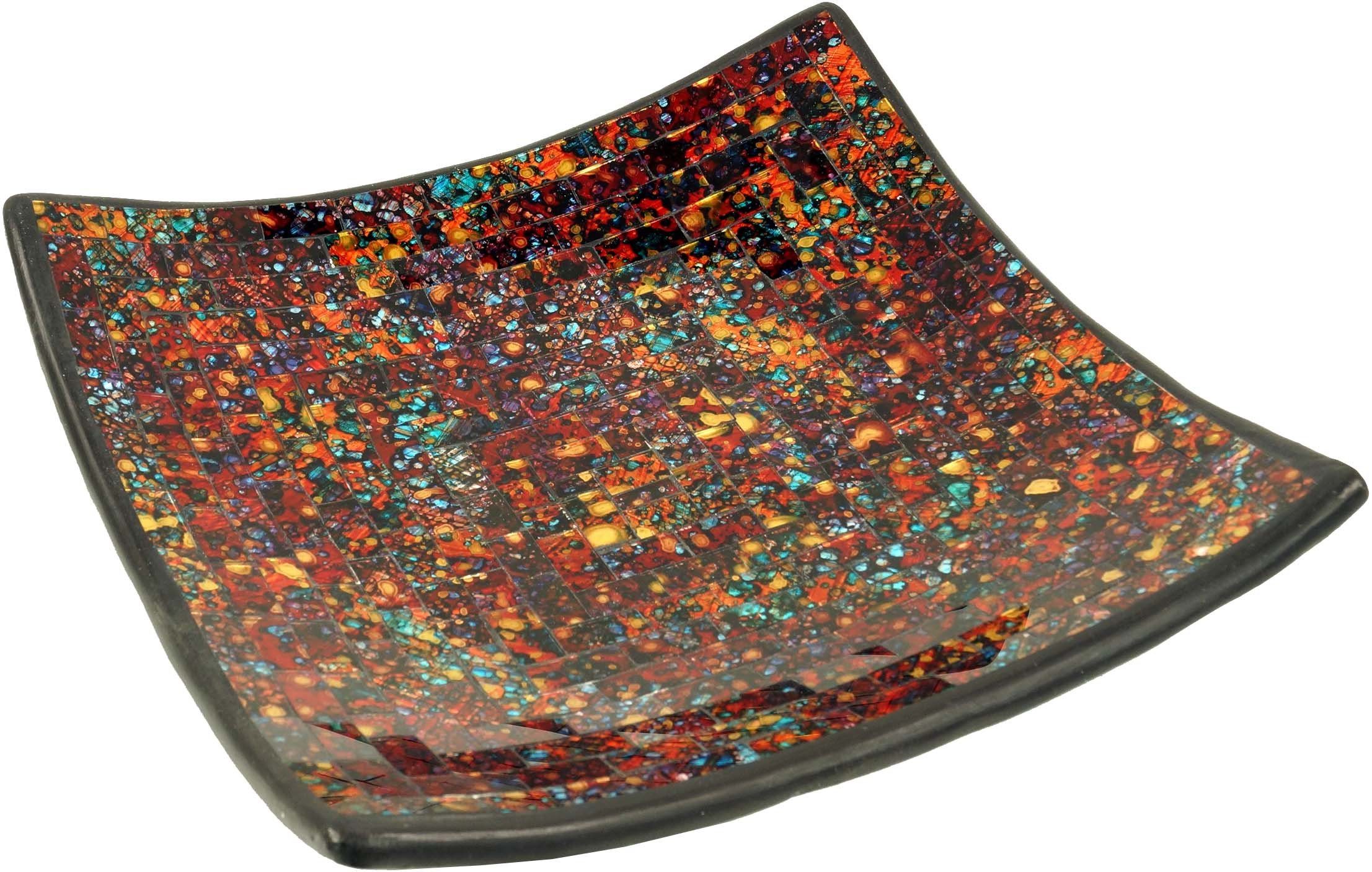 Guru-Shop Dekoschale Eckige Mosaikschale, Untersetzer, Dekoschale,..