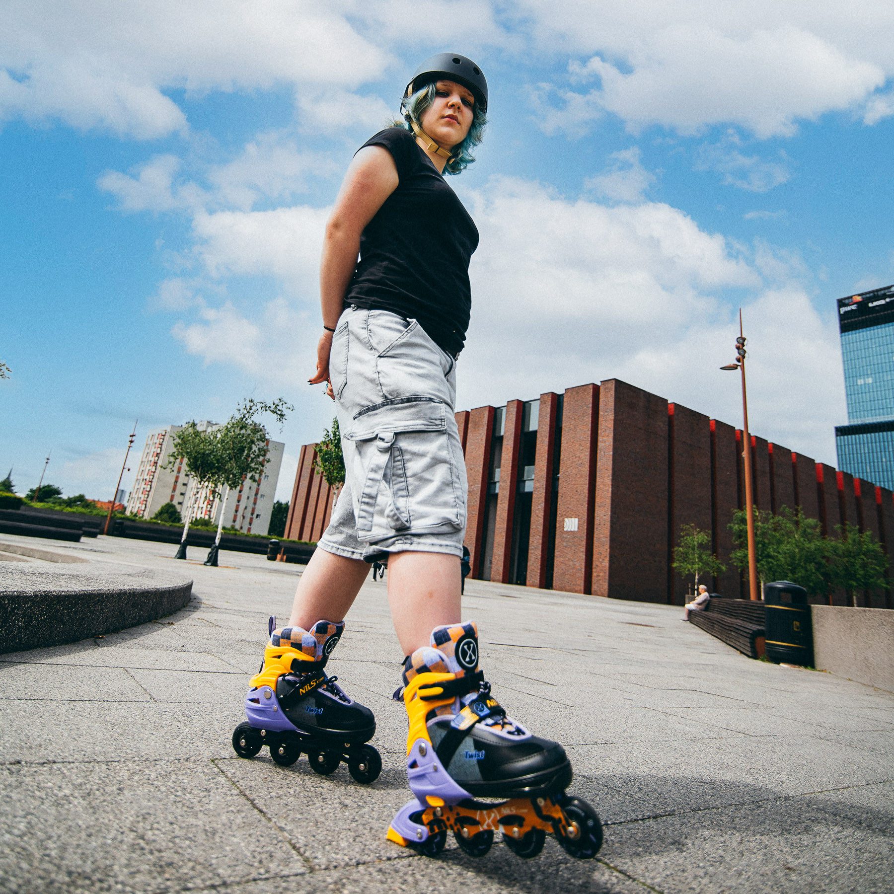 NILS EXTREME Inlineskates Kinderinliner Rollschuhe Schlittschuhe, (Spar-Set, 2-St., 31-34), verstellbare Größe, ABEC-7, 3-fach-Verschluss, PU-Rollen