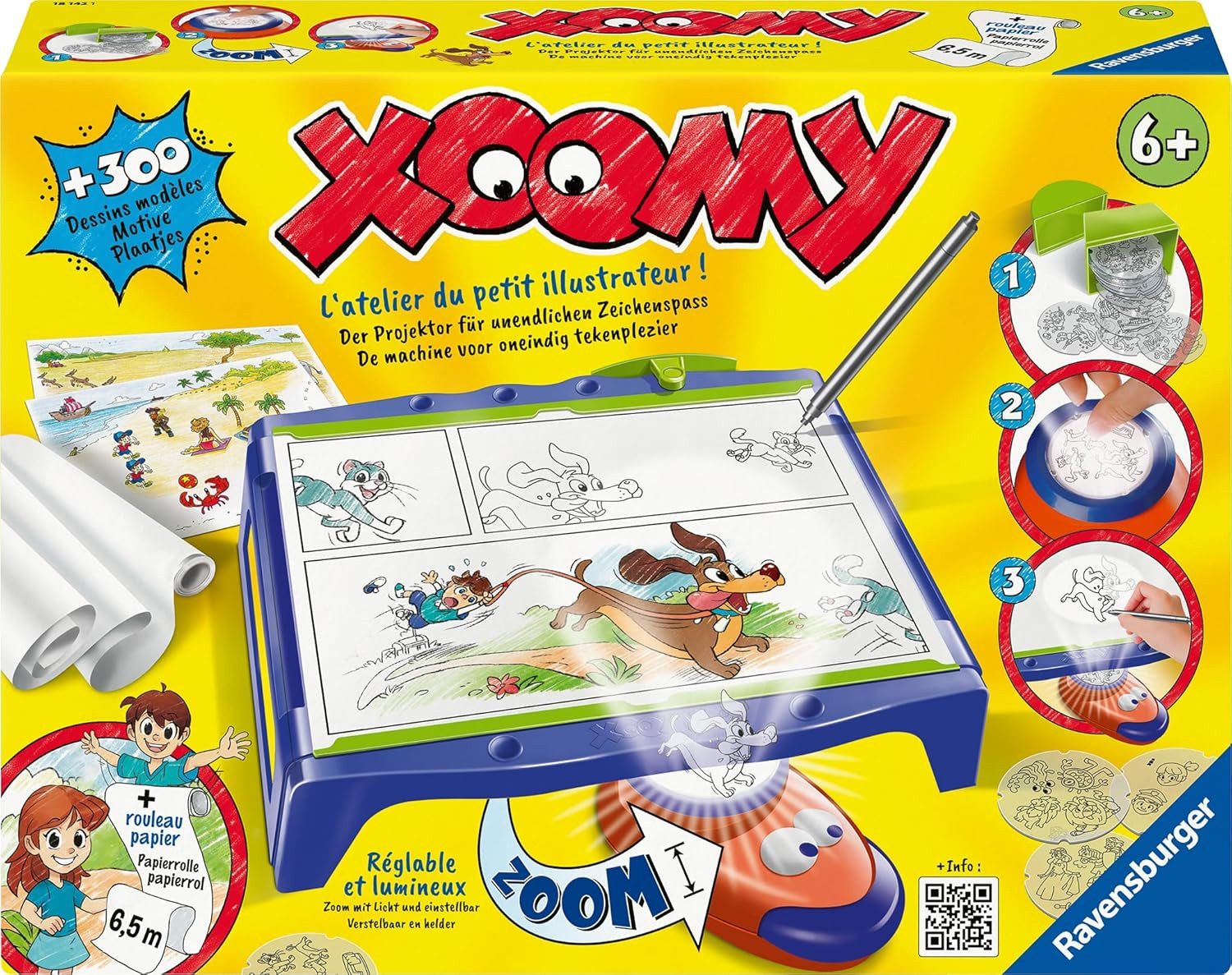 Ravensburger Kreativset Ravensburger Xoomy Maxi A4 Zeichenset LED Zeichentisch Malset Kreativ