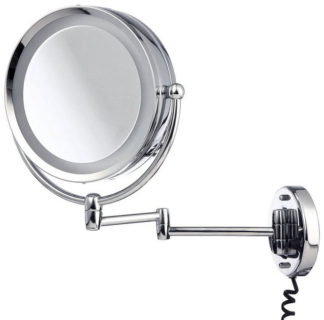Möve LED-Lichtspiegel »Spiegel mit Schwenkarm« (1-St), mit 5-fach Vergrößerung, Edelstahl-Otto