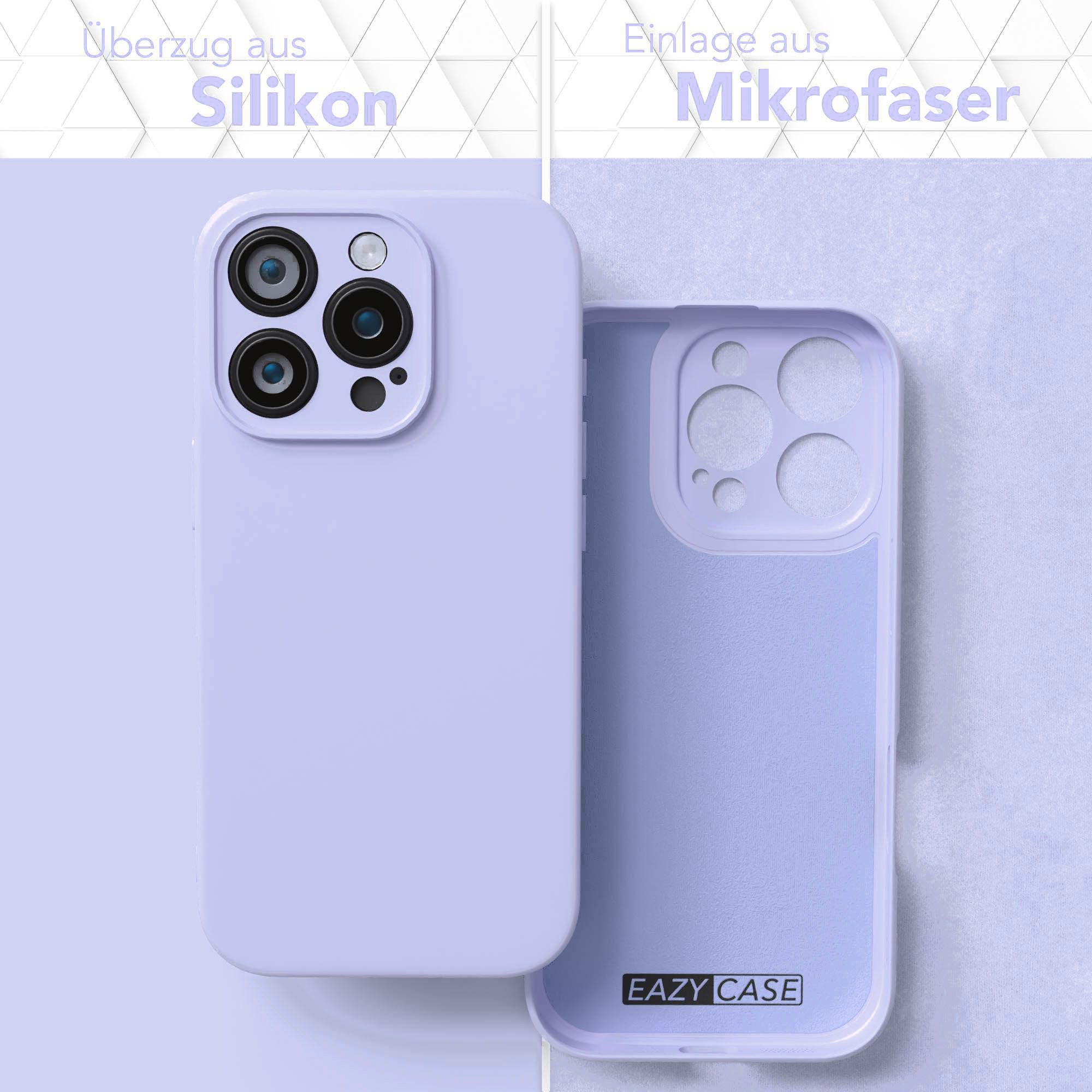 EAZY CASE Handyhülle für Apple iPhone 16 Pro Hülle Silikon 6,3 Zoll, Silikonhülle stoßfest Smart Slimcover Case Dünn Blau Lila – Bild 3 von 5