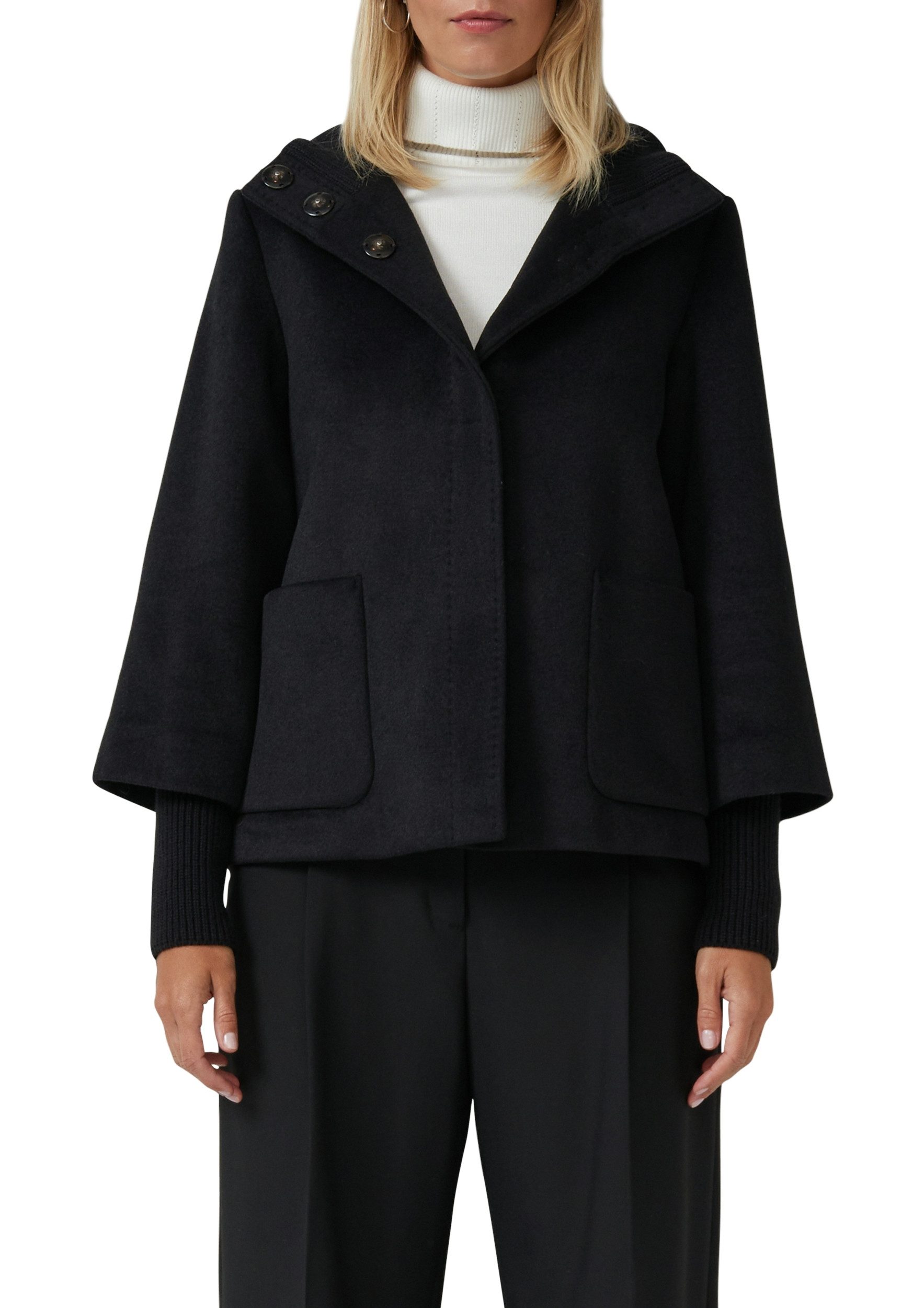 s.Oliver BLACK LABEL Wolljacke – Jacke mit Stehkragen günstig online kaufen