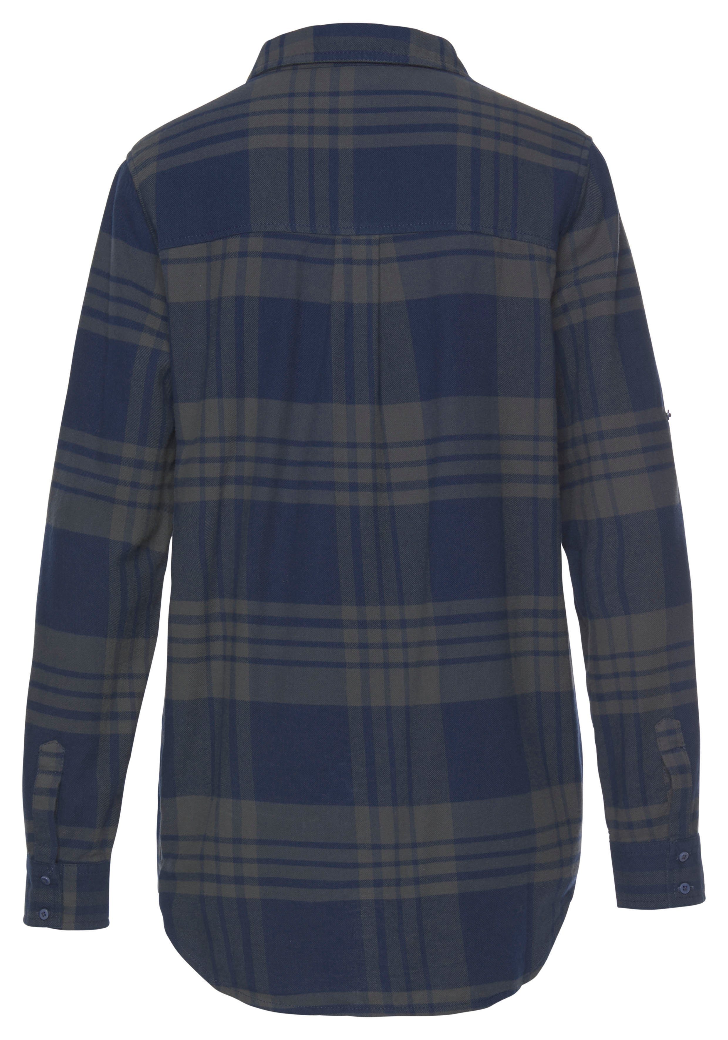LASCANA Hemdbluse aus weichem Flanell mit Karomuster lässiges Karohemd, Karobluse aus Baumwolle, Westernbluse, Flanellhemd – Bild 3 von 5