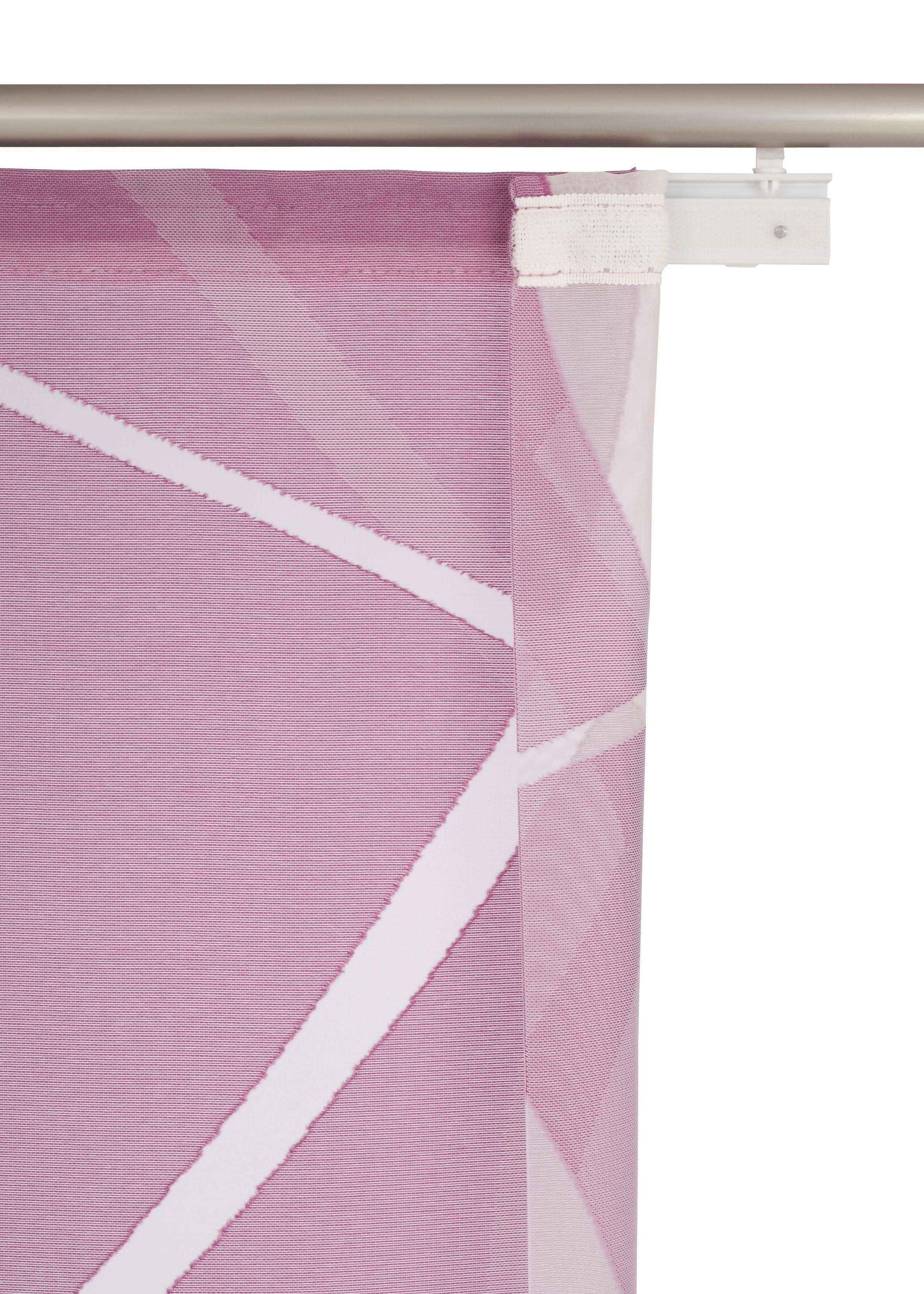 Neutex for you! Schiebegardine Rumbek (1 St), Klettband, halbtransparent, Scherli, inkl. Befestigungszubehör, Breite: 57 cm