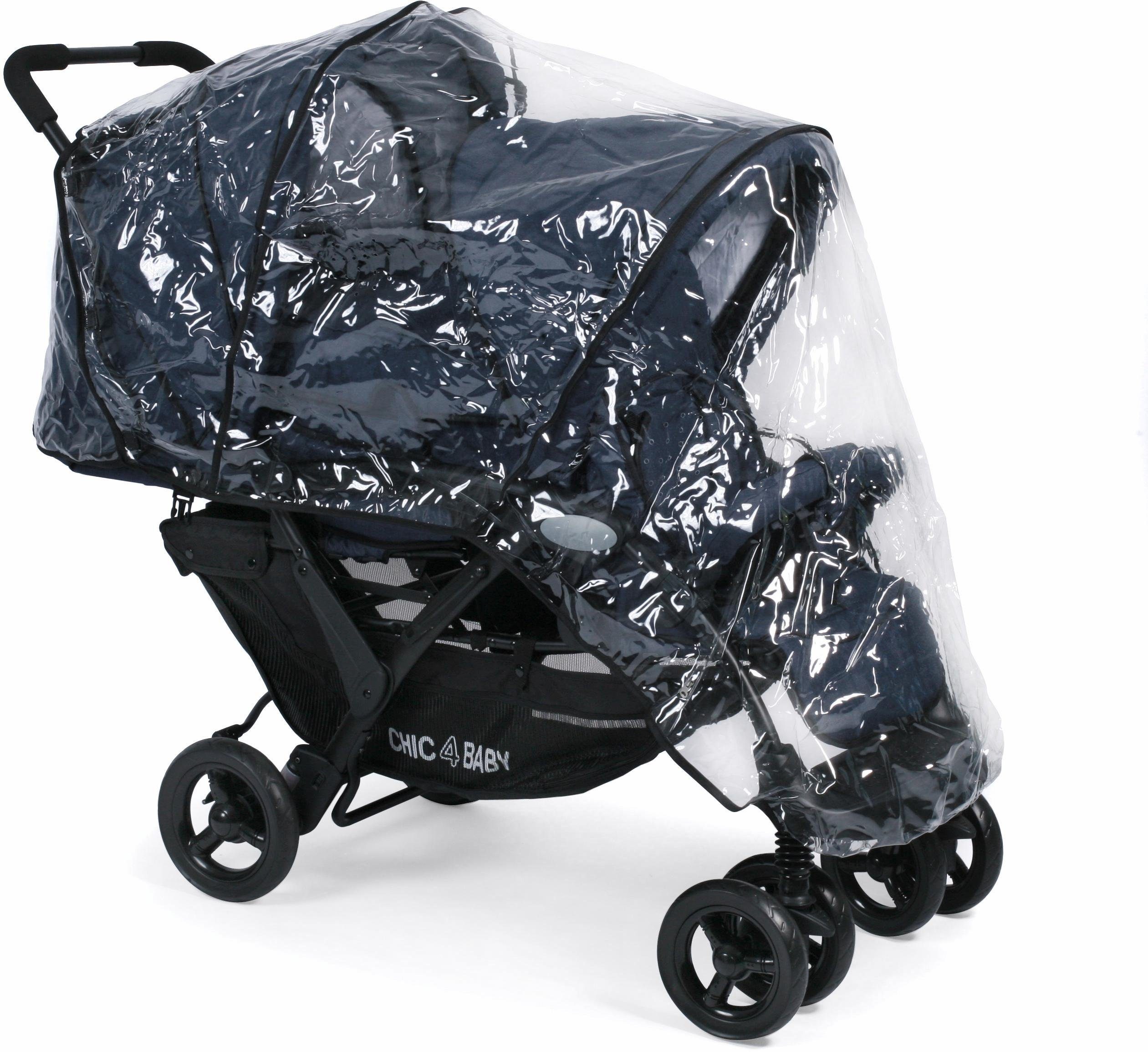 CHIC4BABY Geschwisterwagen Duo, mit feststellbaren Doppelschwenk-Vorderrädern