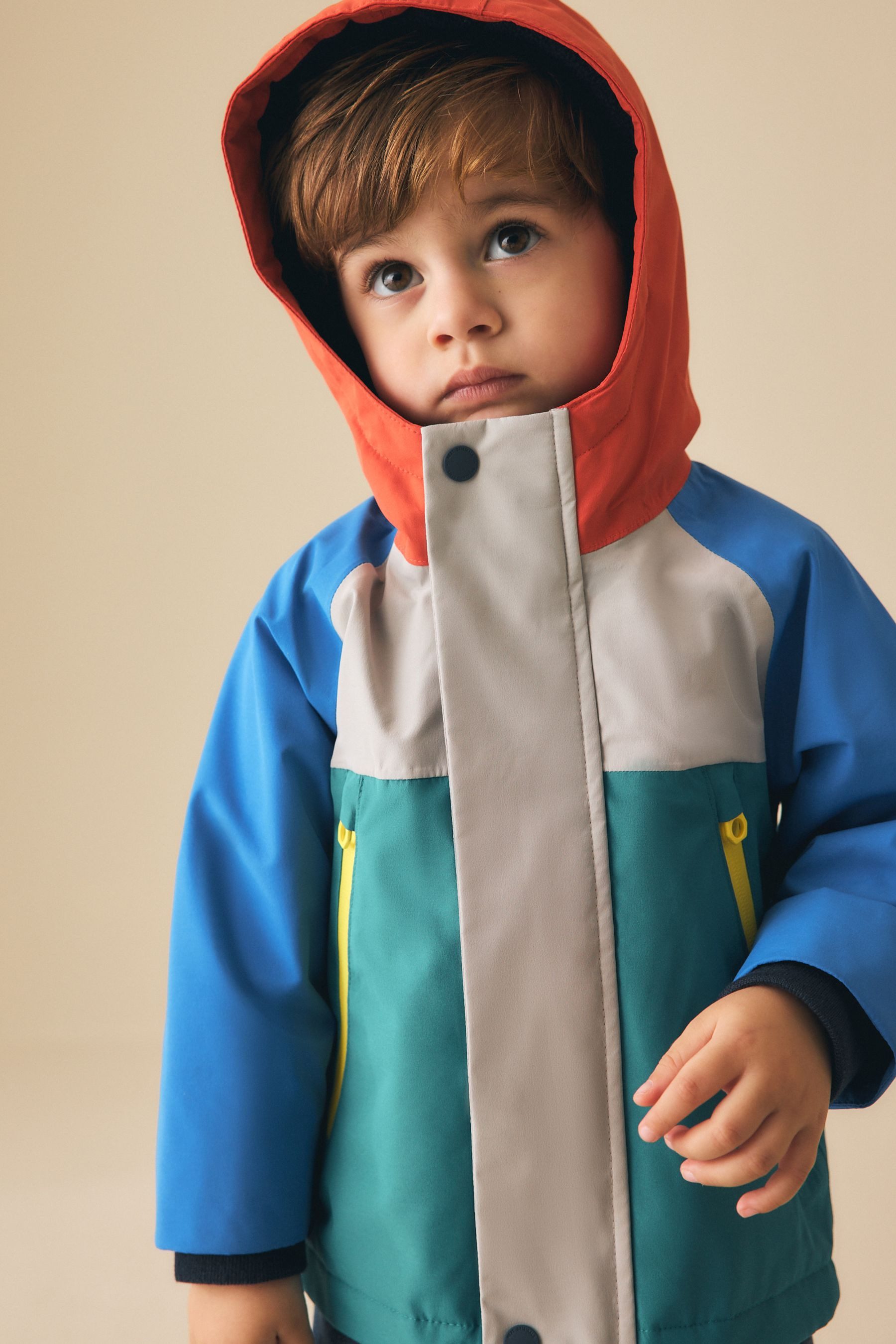 Next Funktionsmantel Wasserabweisender Anorak mit Fleecefutter (1-tlg)