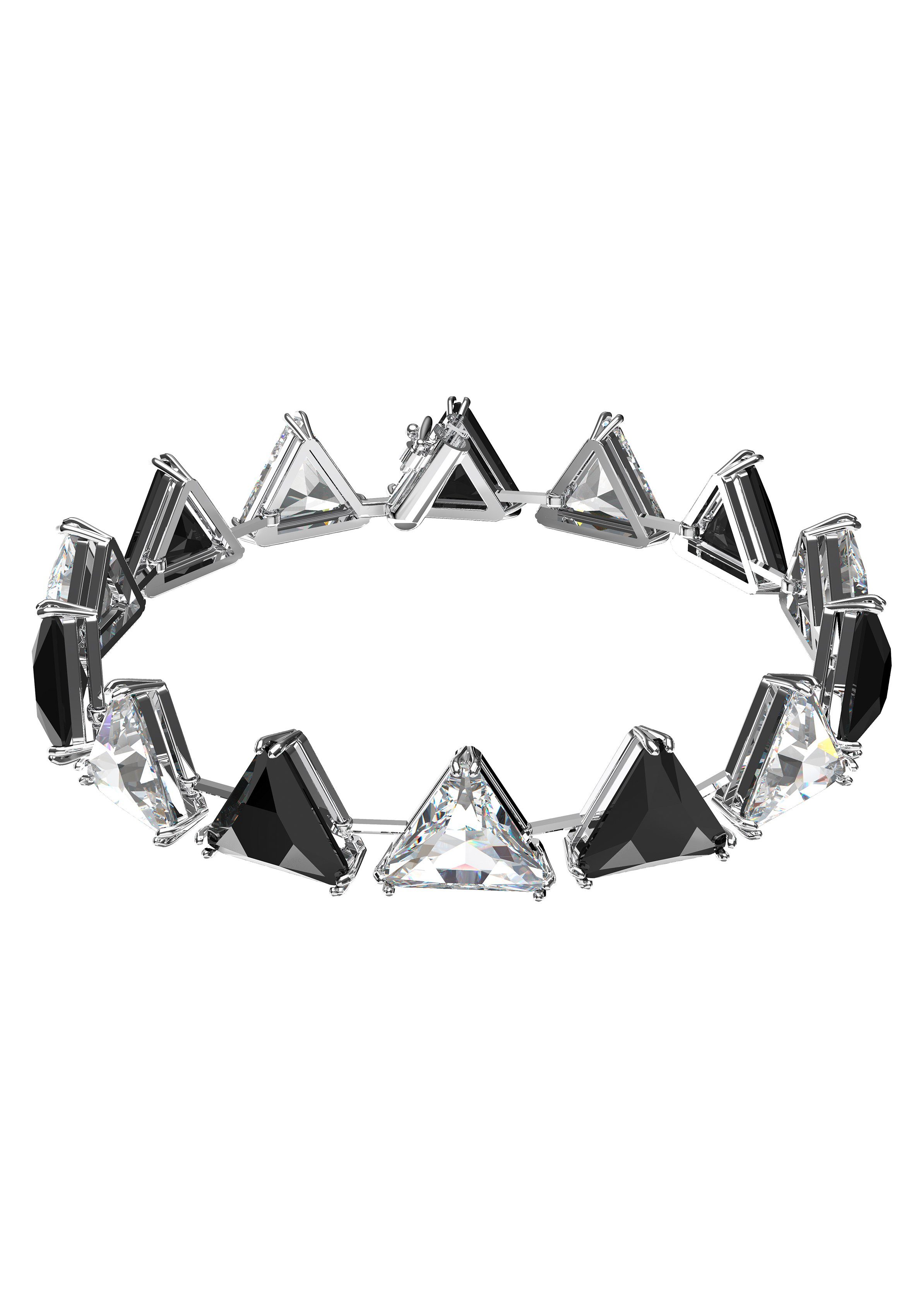 Swarovski Armband Ortyx, Kristalle im Dreiecksschliff, 5600864, 5614934, 5619154, mit Swarovski® Kristall metallfarben-schwarz-kristallweiß