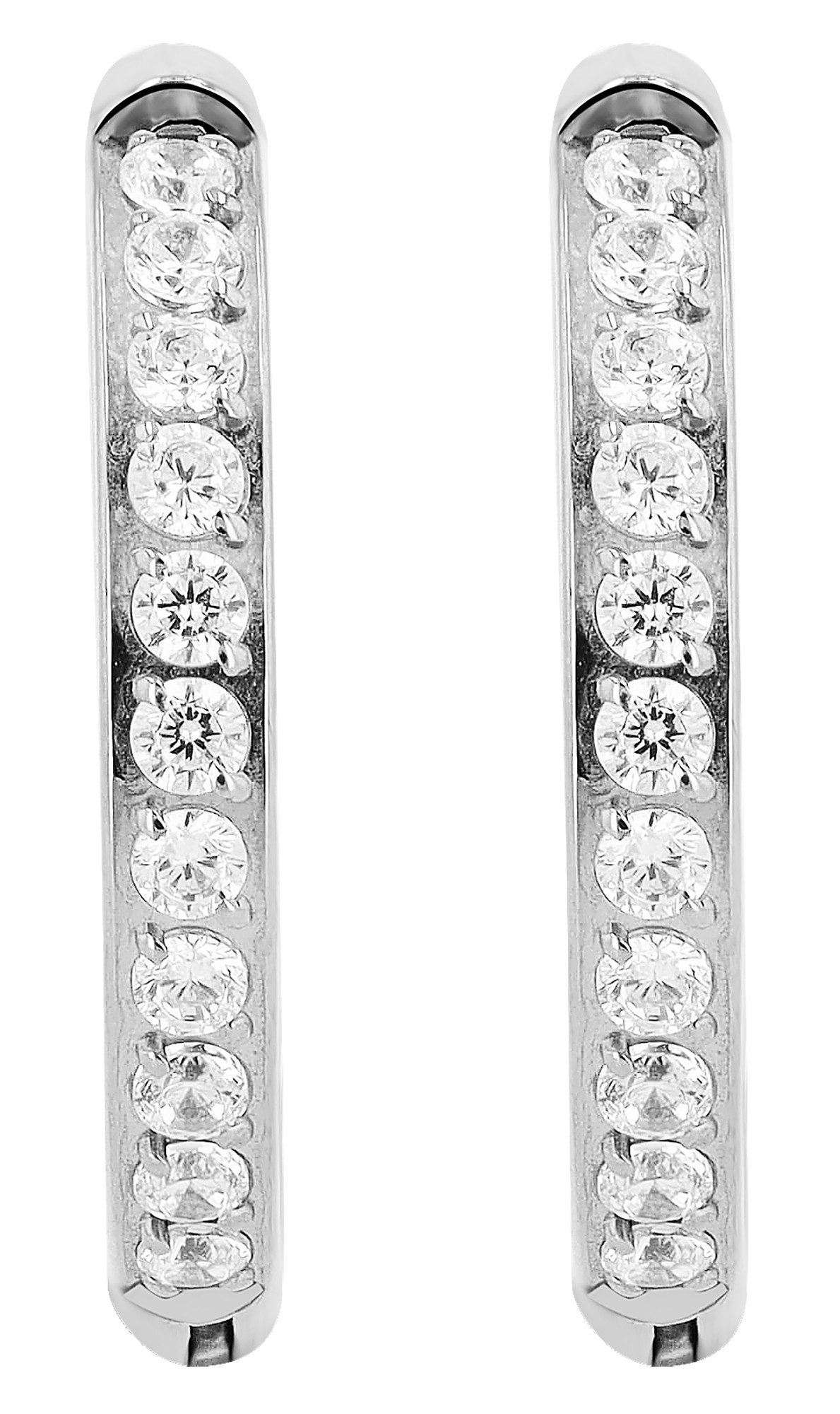 AKZENT Ohrring-Set Una Titan Mini Creolen, Huggies, Similibesatz, D: 8/10/12 (Paar)