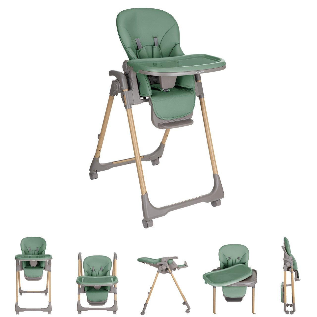 Kikkaboo Kombihochstuhl Kinderhochstuhl Olive Räder, mit günstig online kaufen