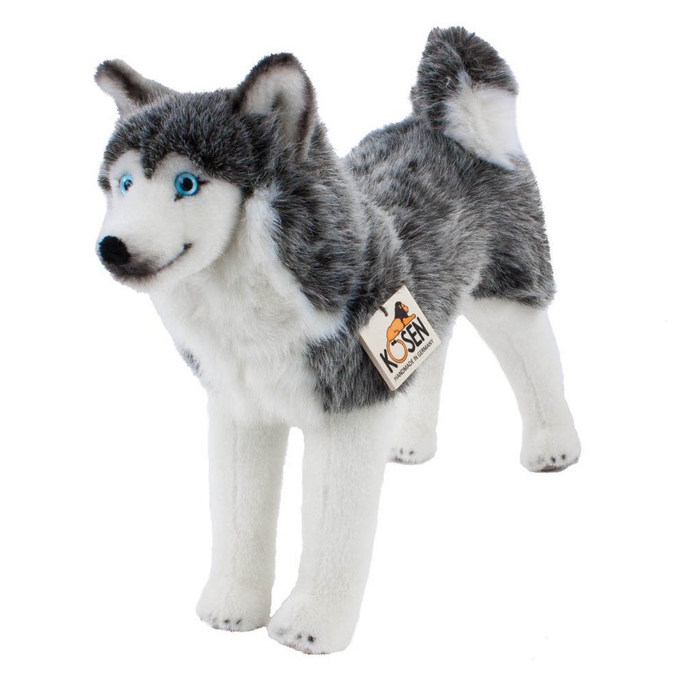 Kösen Kuscheltier »Hund Husky Talon 37 cm stehend grauweiß
