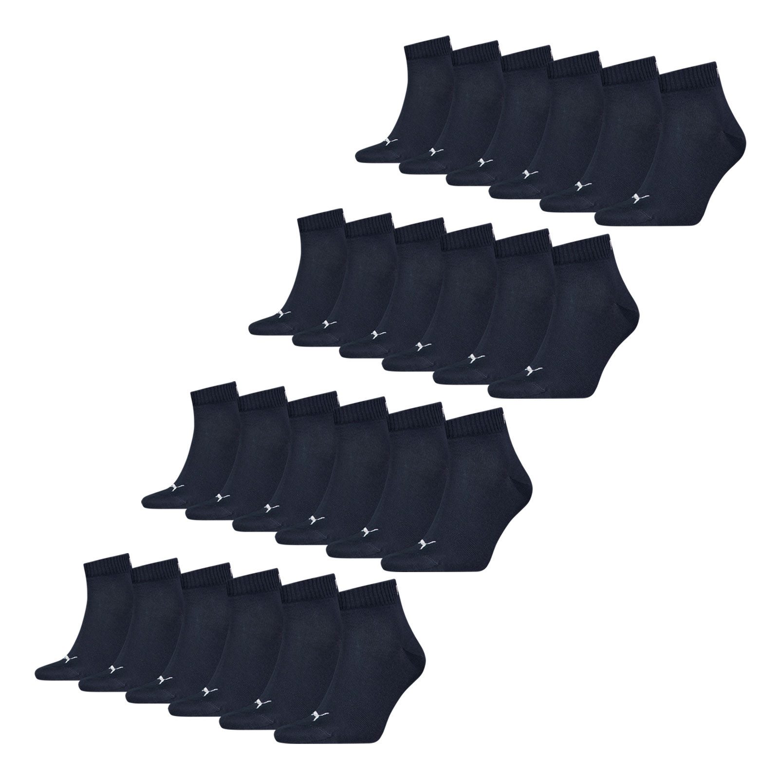 PUMA Freizeitsocken Quarter Socken (12-Paar) mit Cat-Logo und PUMA-Schriftzug