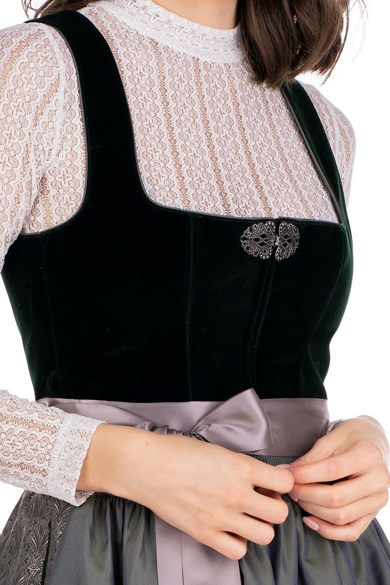 MarJo Dirndl Samt Dirndl 2tlg. - SWANTJE - flaschengrün