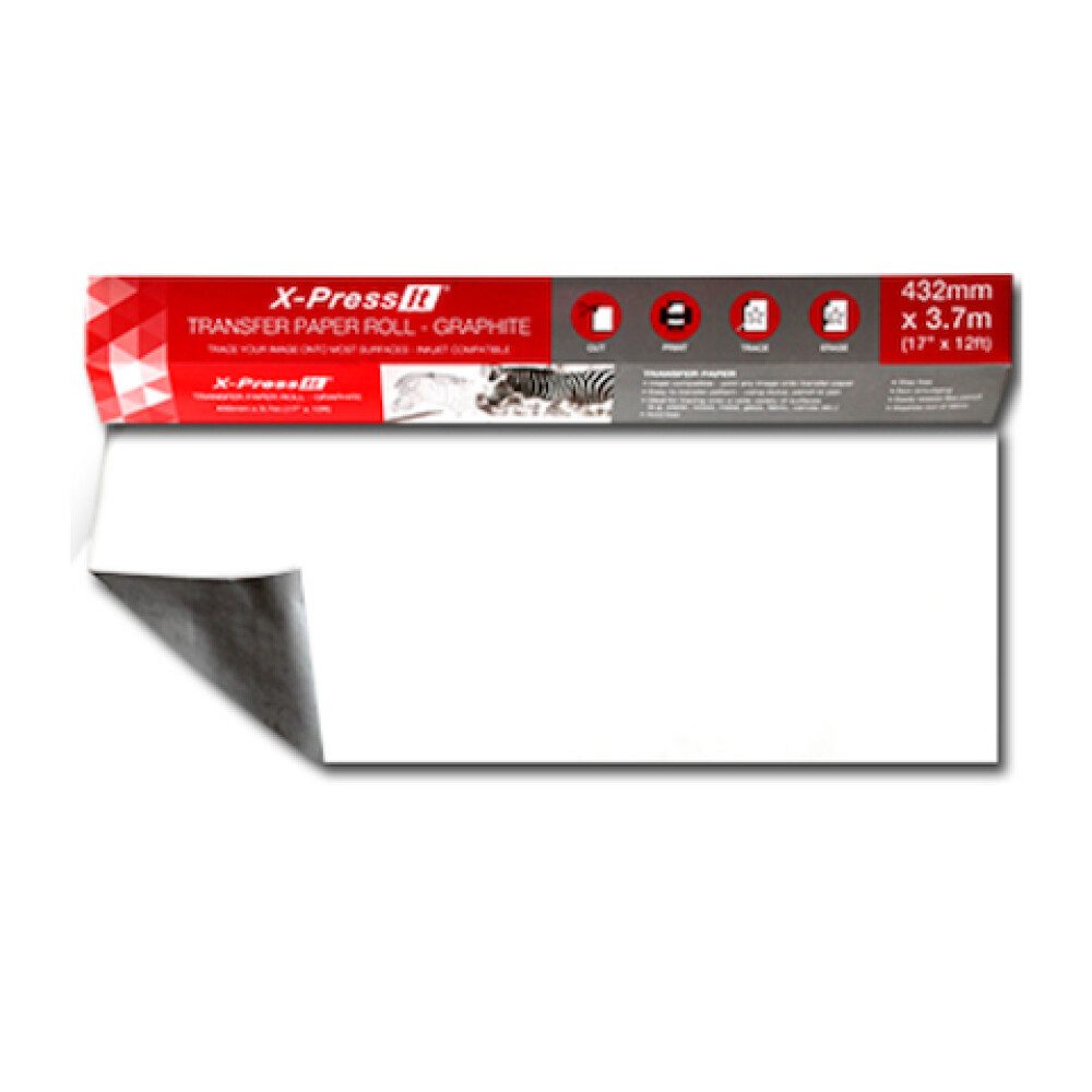 HOLT Transparentpapier Transfer Papier Rolle für InkJet-Drucker, Graphit, 432mmx3,7m. Geeigne