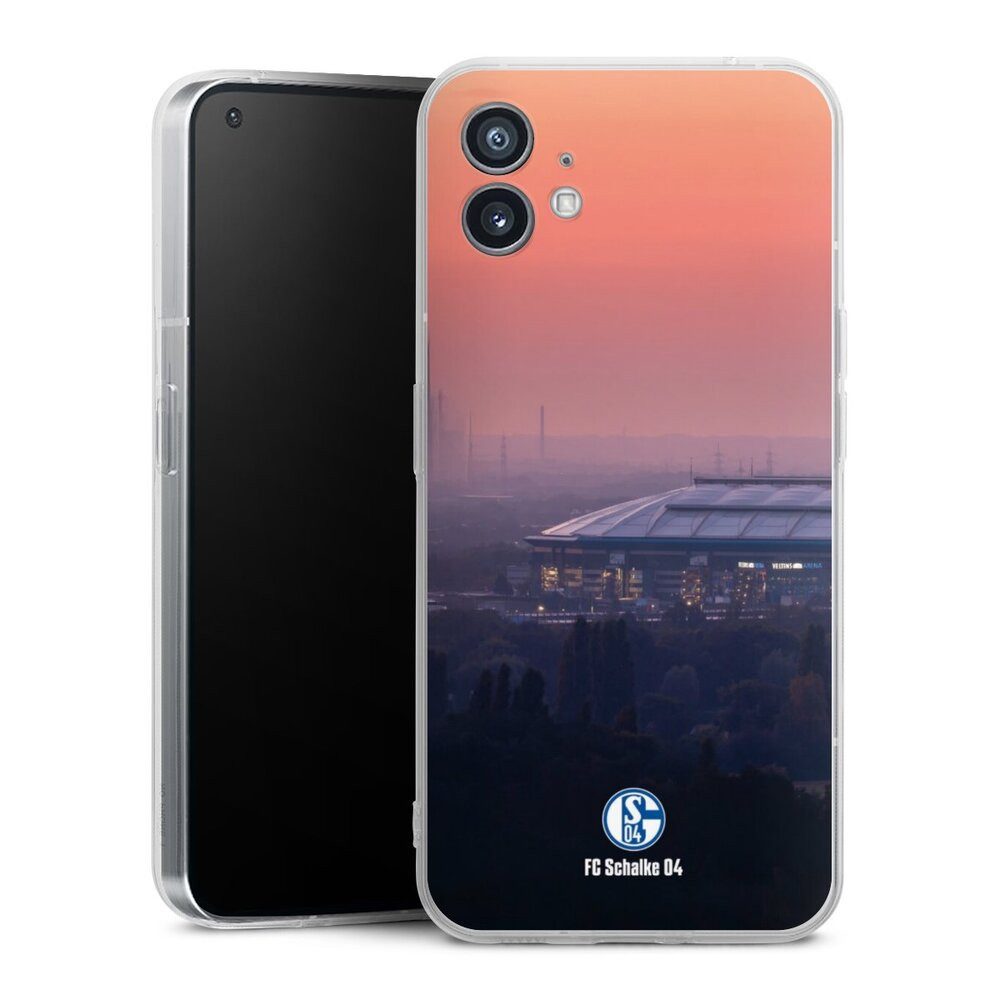 DeinDesign Handyhülle Stadion FC Schalke 04 Offizielles Lizenzprodukt Schalke 04 Stadion, Nothing Phone 1 Silikon Hülle Bumper Case Handy Schutzhülle