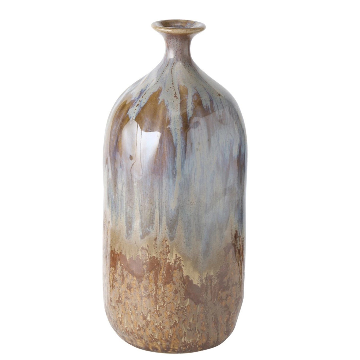 BOLTZE GRUPPE GmbH Kugelvase Boltze Vase Sensu 32 cm Steingut bunt modern elegant, Steingut mit reaktiver Glasur