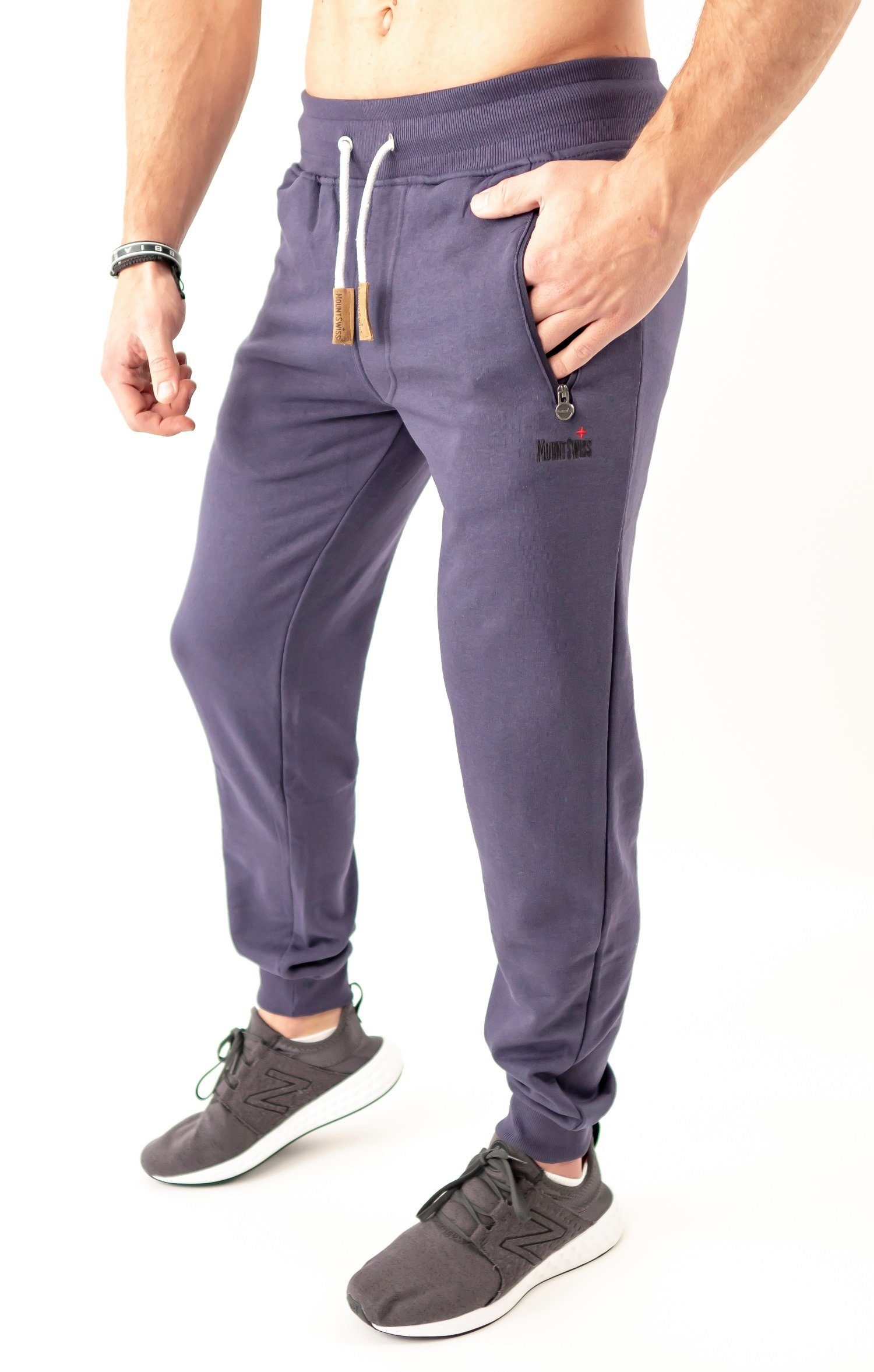 Mount Swiss Jogginghose Mount Swiss Lange Freizeithose Herren Finn I Sweatp günstig online kaufen
