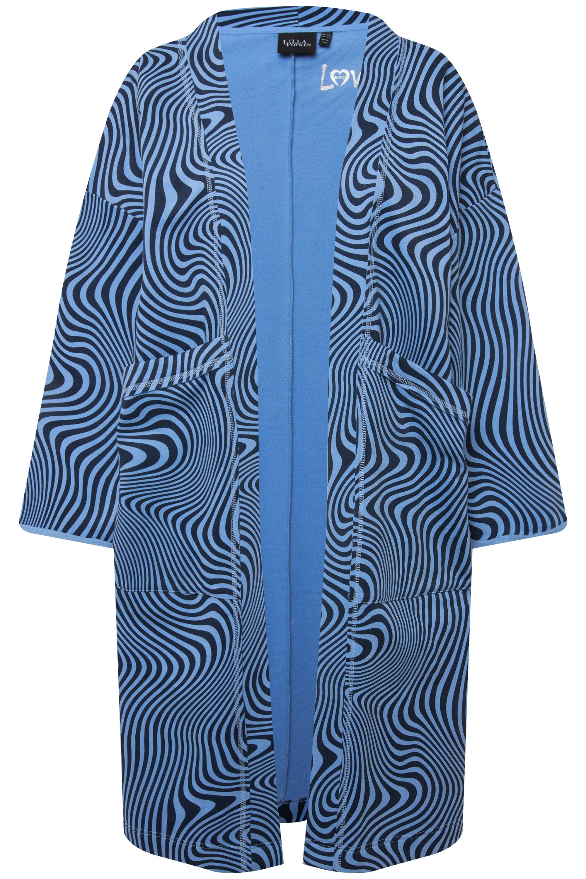 Ulla Popken Sweatjacke Loungewear-Langjacke Oversized offene Form – Bild 2 von 4