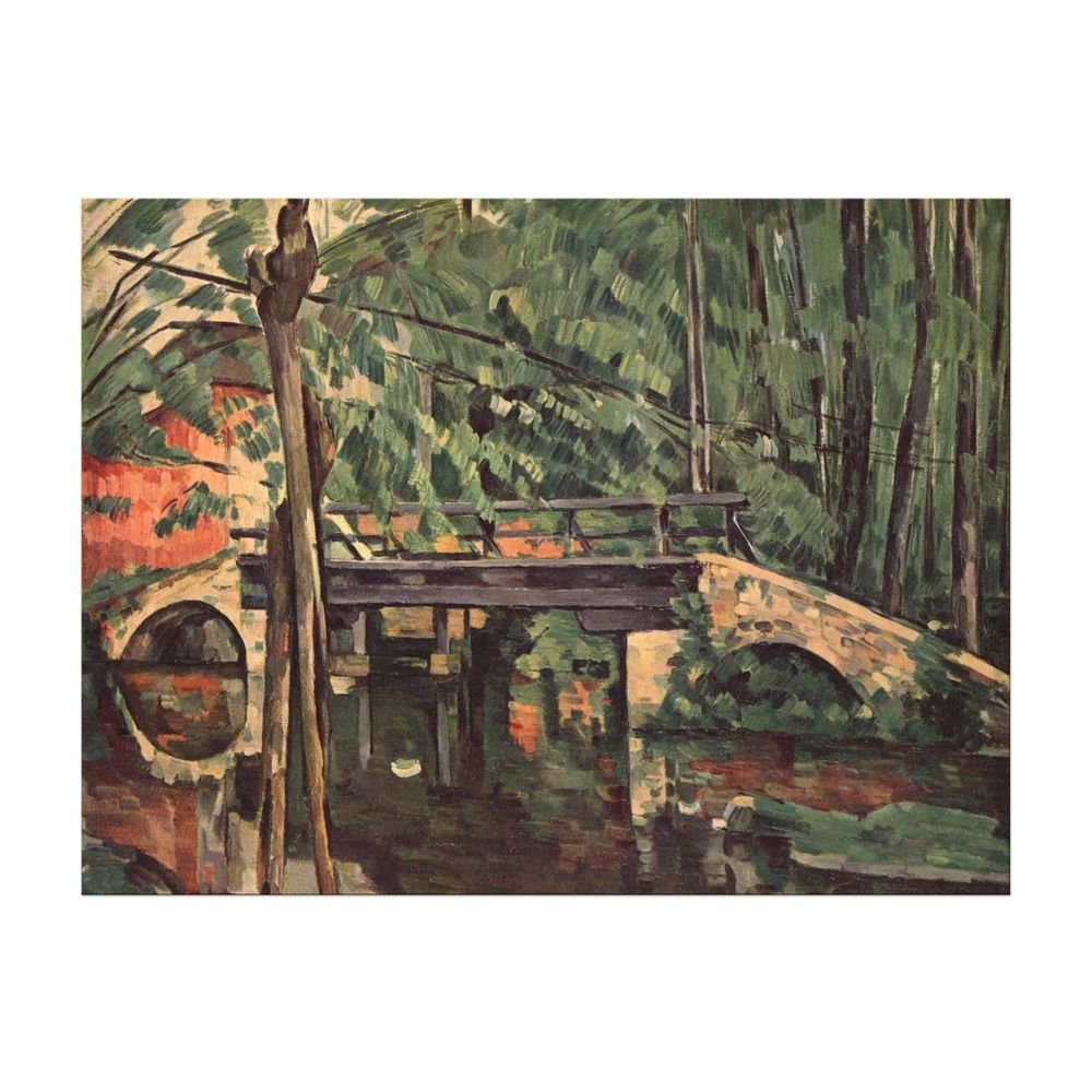Bilderdepot24 Leinwandbild Alte Meister - Paul Cézanne - Die Brücke von Maincy, Abstrakt