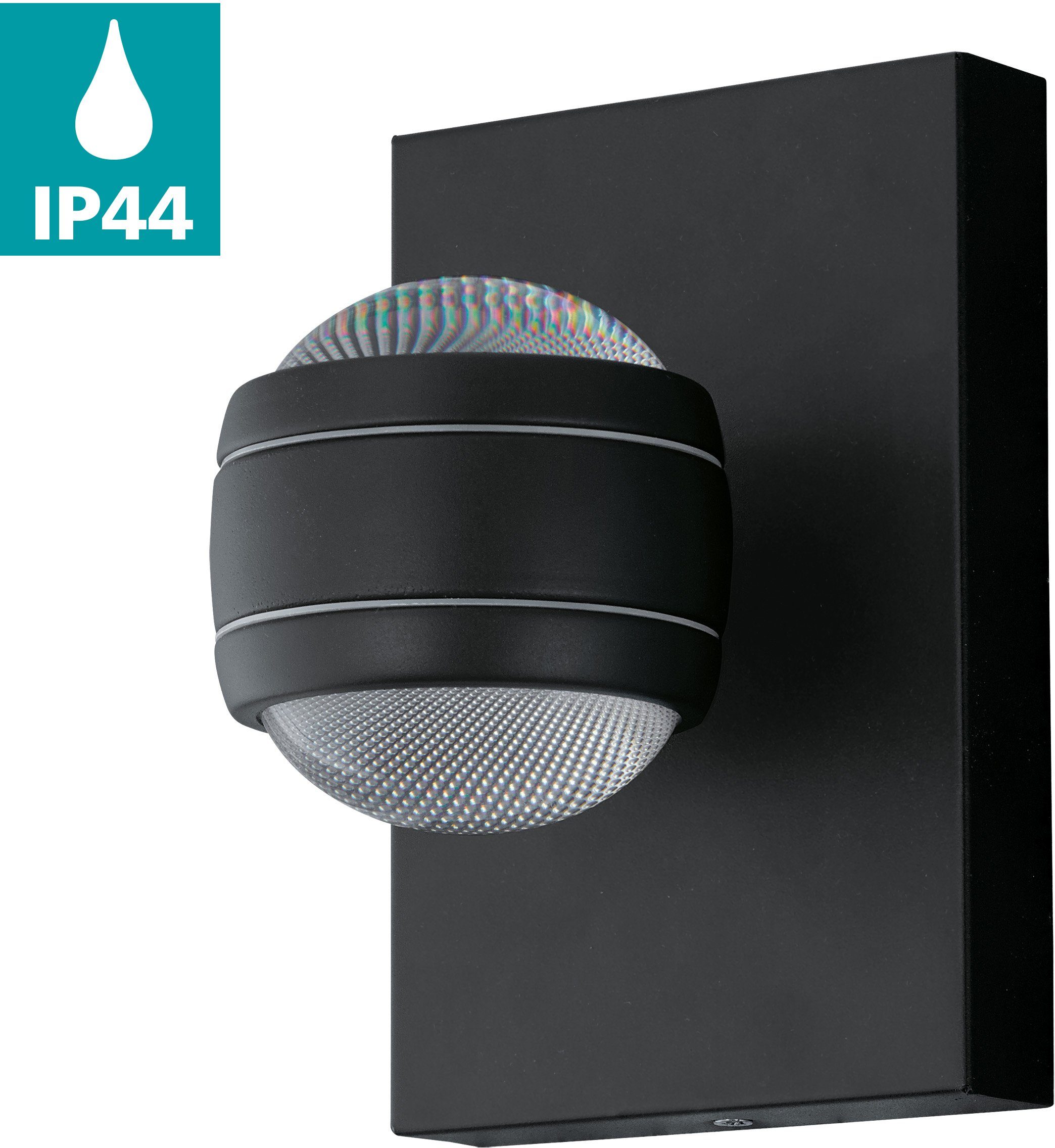 LED fest LED Außen-Wandleuchte integriert Sesimba, schwarz EGLO