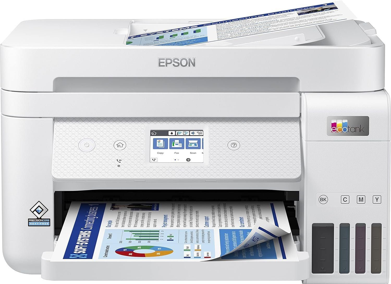 Epson EcoTank 4in1 Tinten-Multifunktionsgerät Kopiergerät Scanner Принтеры Многофункциональный принтер, (WLAN (Wi-Fi), Scanner, Kopierer, Farbe, Papier,Wifi,Tintenpatrone,Tintenstahldrucker)