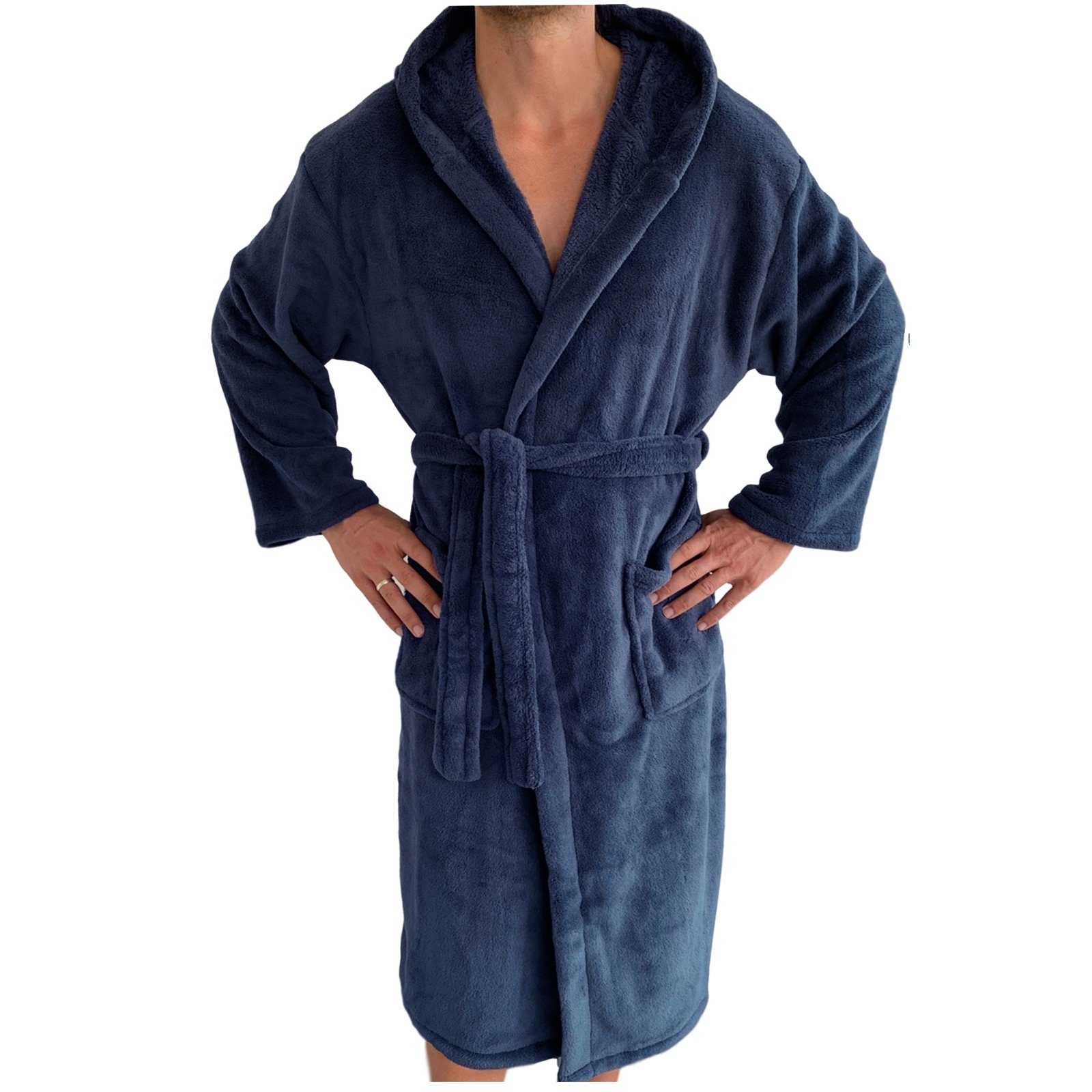 HOMELEVEL Unisex-Bademantel Bademantel Unisex Reise Morgenmantel günstig online kaufen