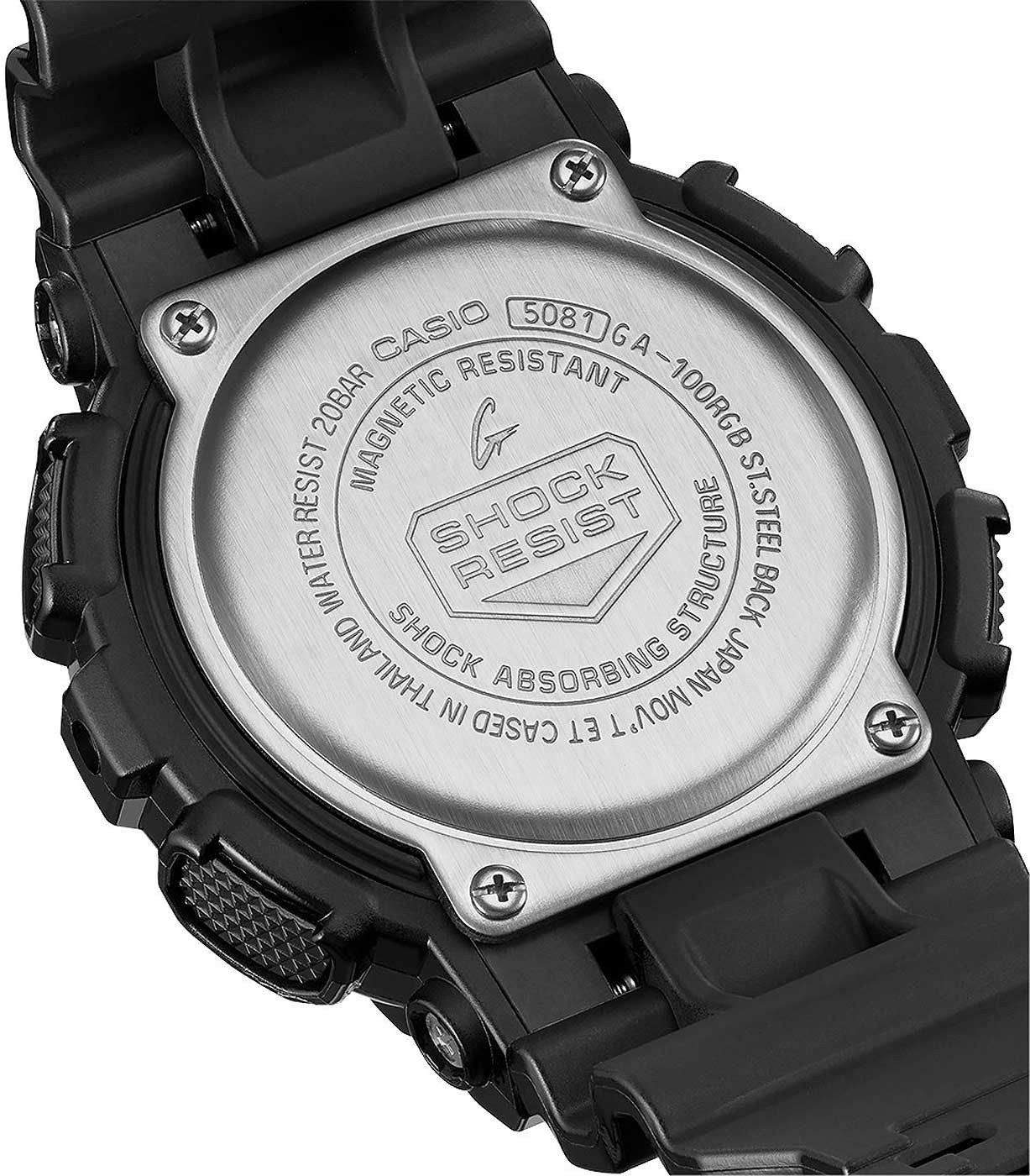 CASIO Quarzuhr Herrenuhr - Casio Modell: GA-100RGB-1AER