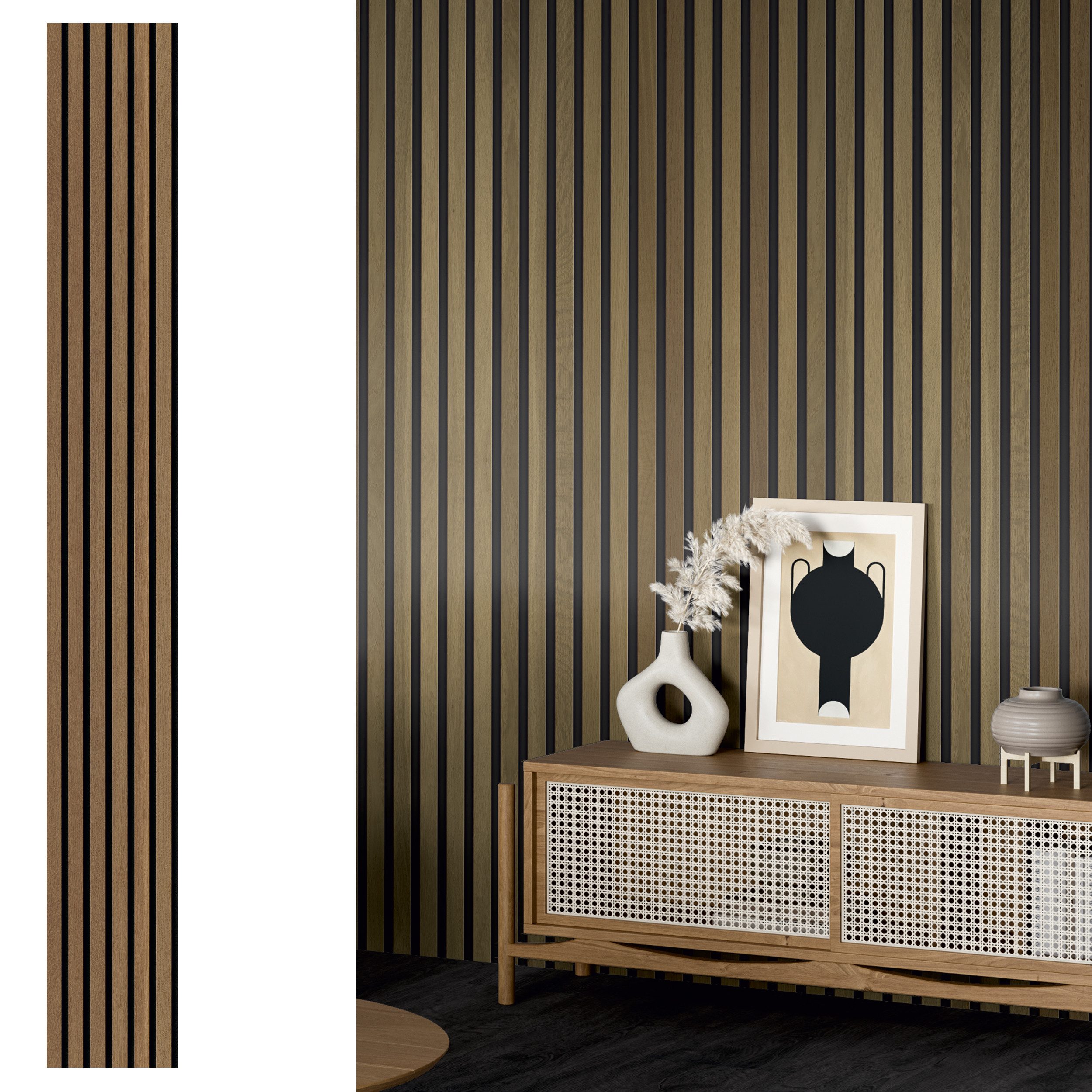 acous 3D Wandpaneel Comfort Light Eiche FSC® Premium Echtholzfurier, BxL: 3 günstig online kaufen