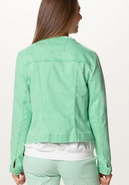 bianca Jeansjacke JENNA mit besonderem Kragen in angesagter Trendfarbe