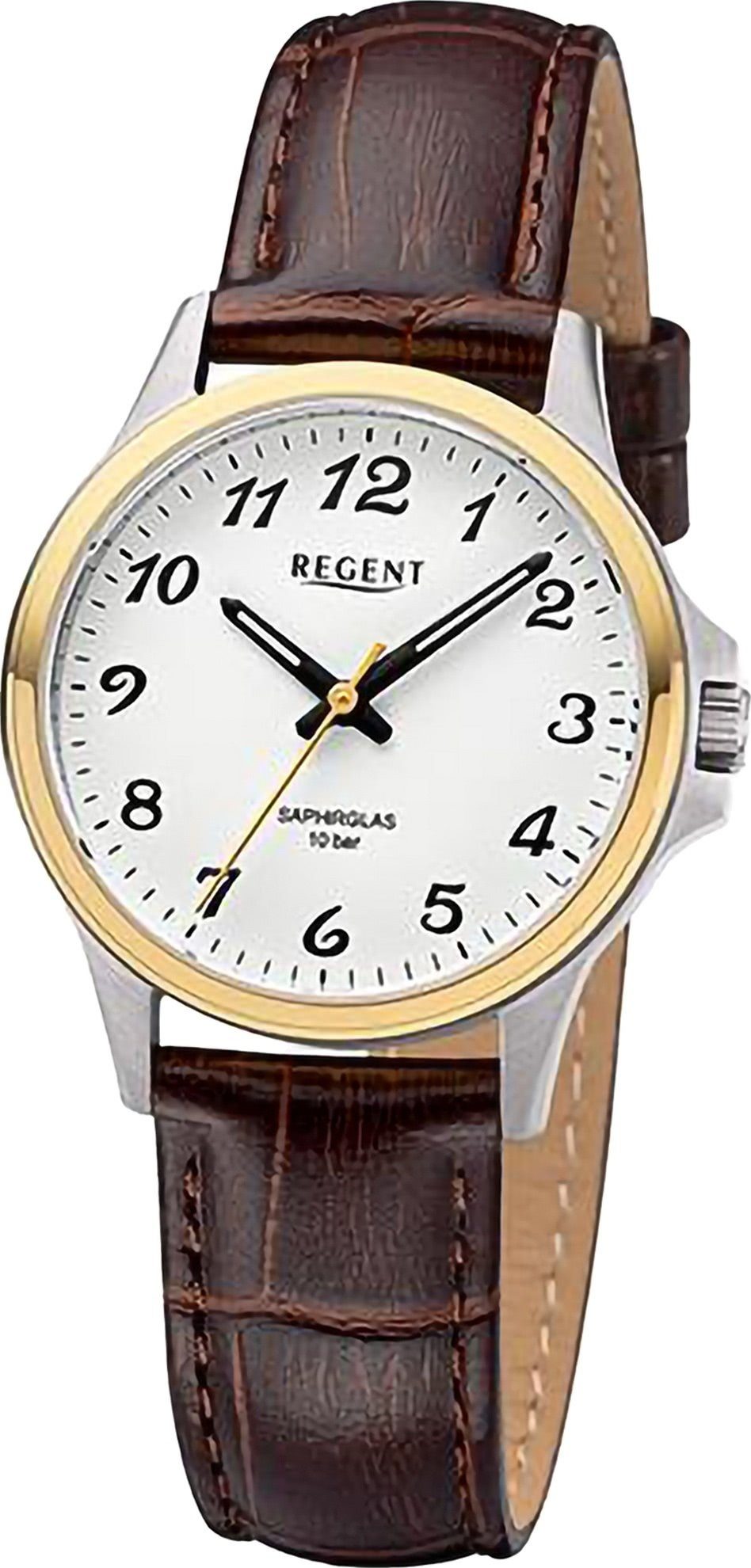 Quarzuhr Regent Damen Armbanduhr Analog