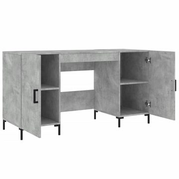 vidaXL Schreibtisch Schreibtisch Betongrau 140x50x75 cm Holzwerkstoff