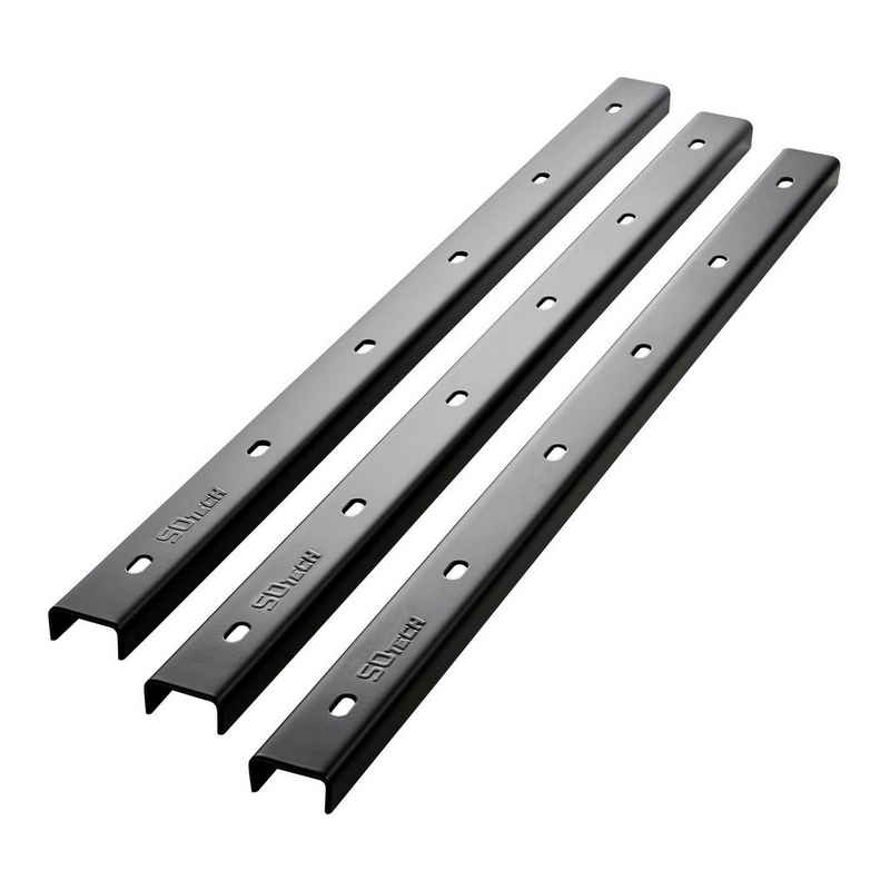 SO-TECH® Möbelleiste Stahl Gratleisten verschiedene Längen 60 - 90 cm Oberflächen, (3-St), 3 Stück U-Form Stahl schwarz 60 x 4 x 2 cm