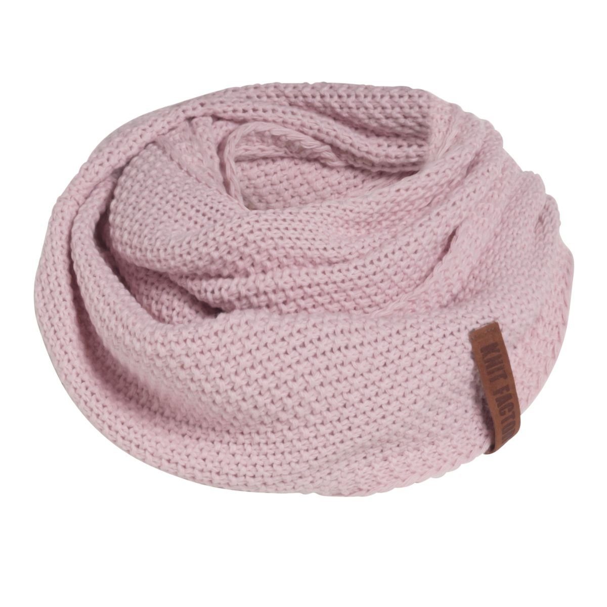 Knit Factory Schal Coco Schals Umhängetuch Tuch One Schal Glatt (1-St), Strickware Size Strickschal Rosa