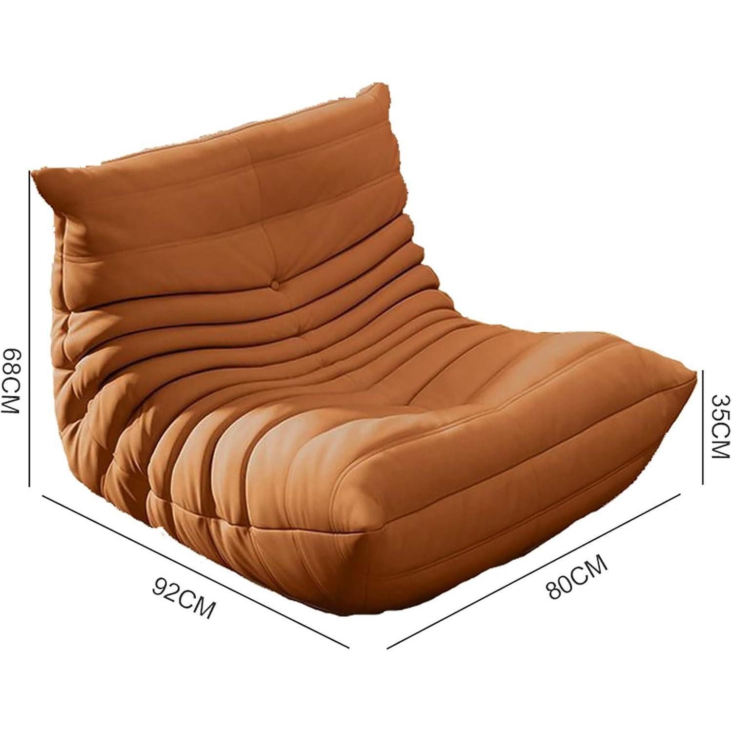 LuxusKollektion Loungesessel Kaminsessel Togo Loungesessel Bodensofa Schaumstoff Orange