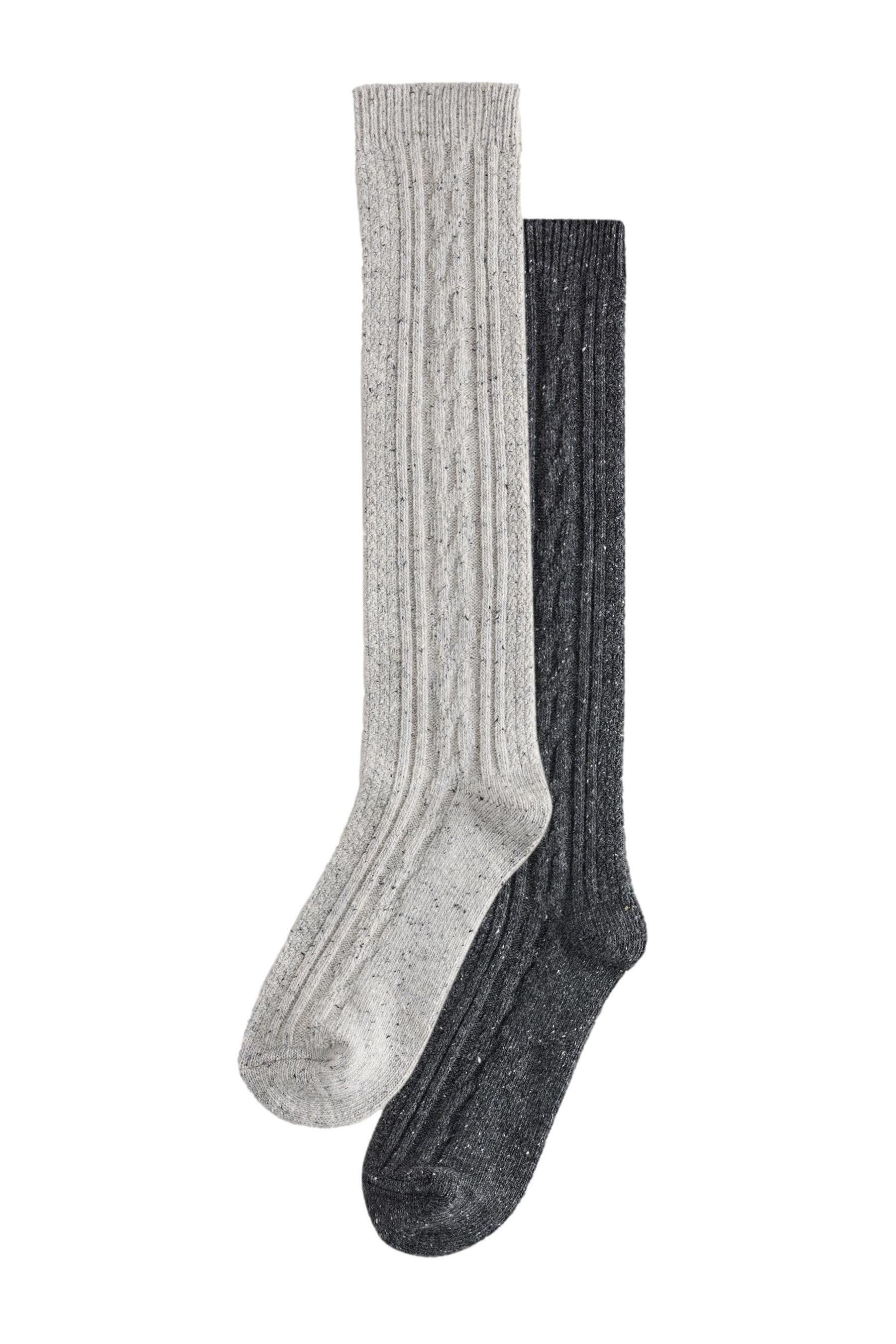 Next Thermosocken 2er-Pack Thermo-Kniestrümpfe mit Zopfmuster aus (2-Paar)