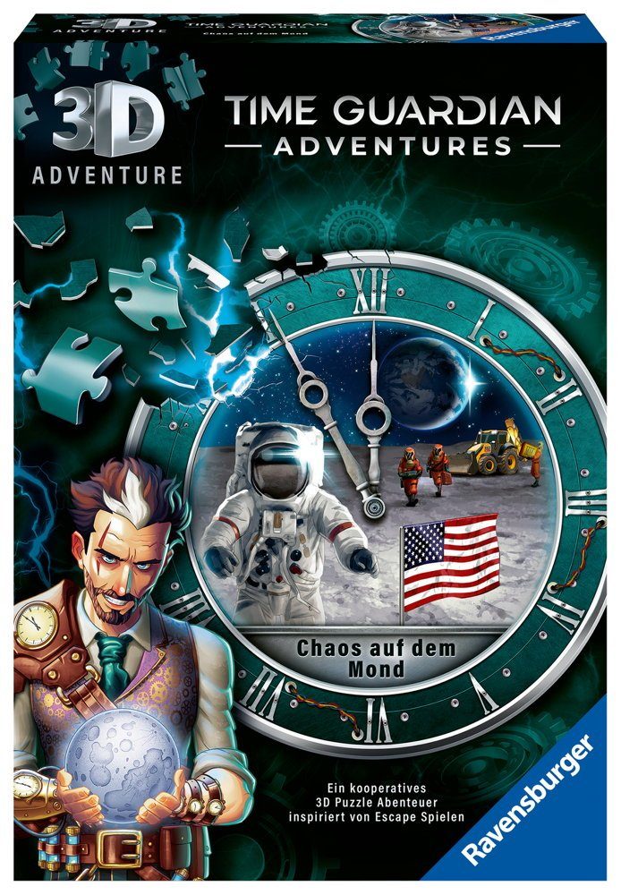 Ravensburger Spiel 216 Teile 3D Time Guardian Adventures Chaos auf dem Mond 11539