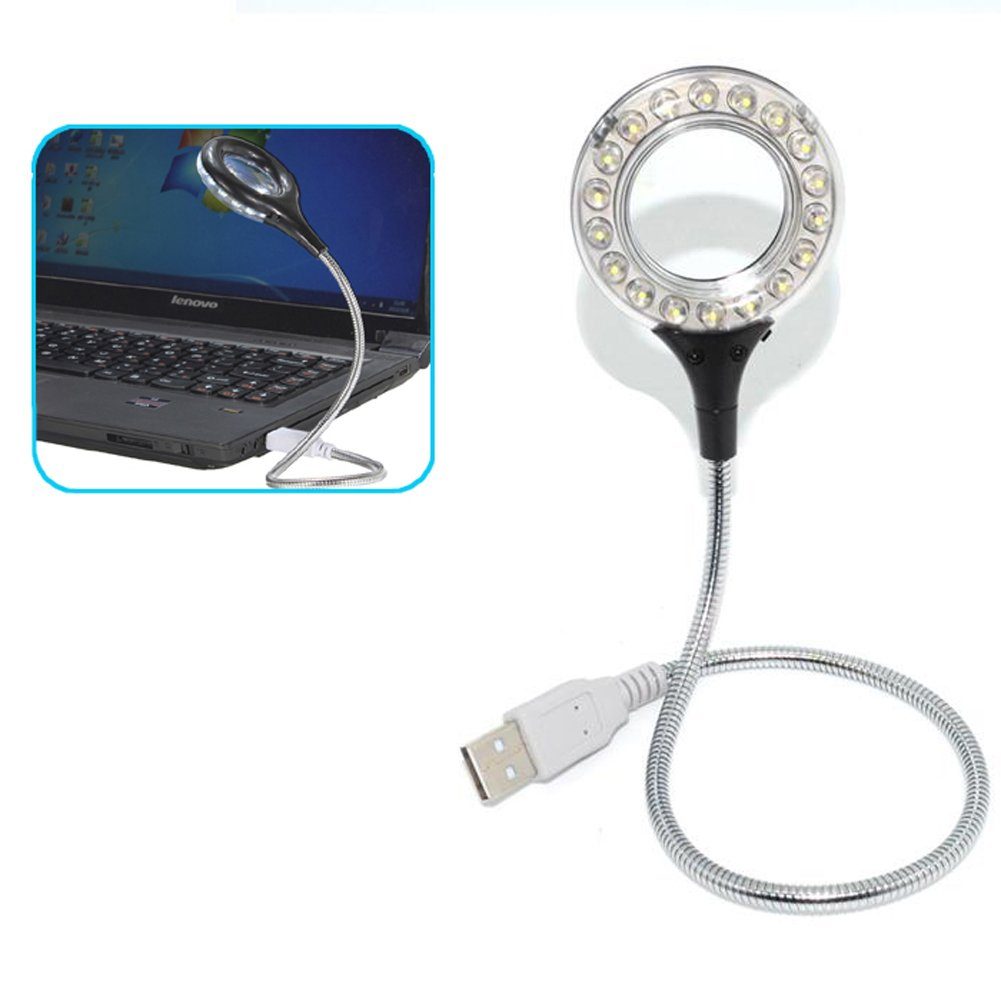 Bolwins LED Lampe LED PC C55 18x Computer USB Notebook Schwanenhals Laptop Arbeitslicht Licht