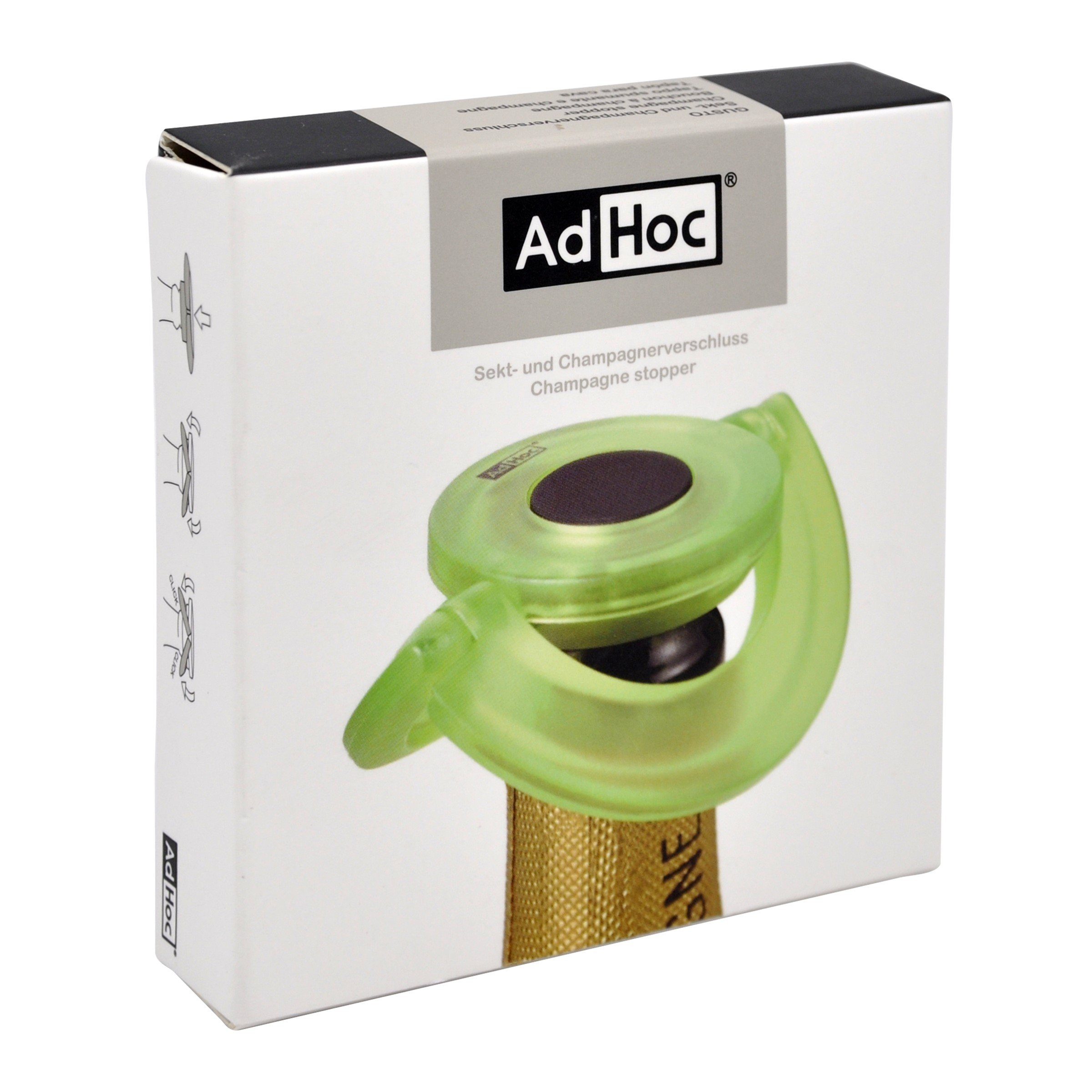 AdHoc Flaschenverschluss Gusto, super dichter Sektflaschenverschluss, auch für liegende Flaschen
