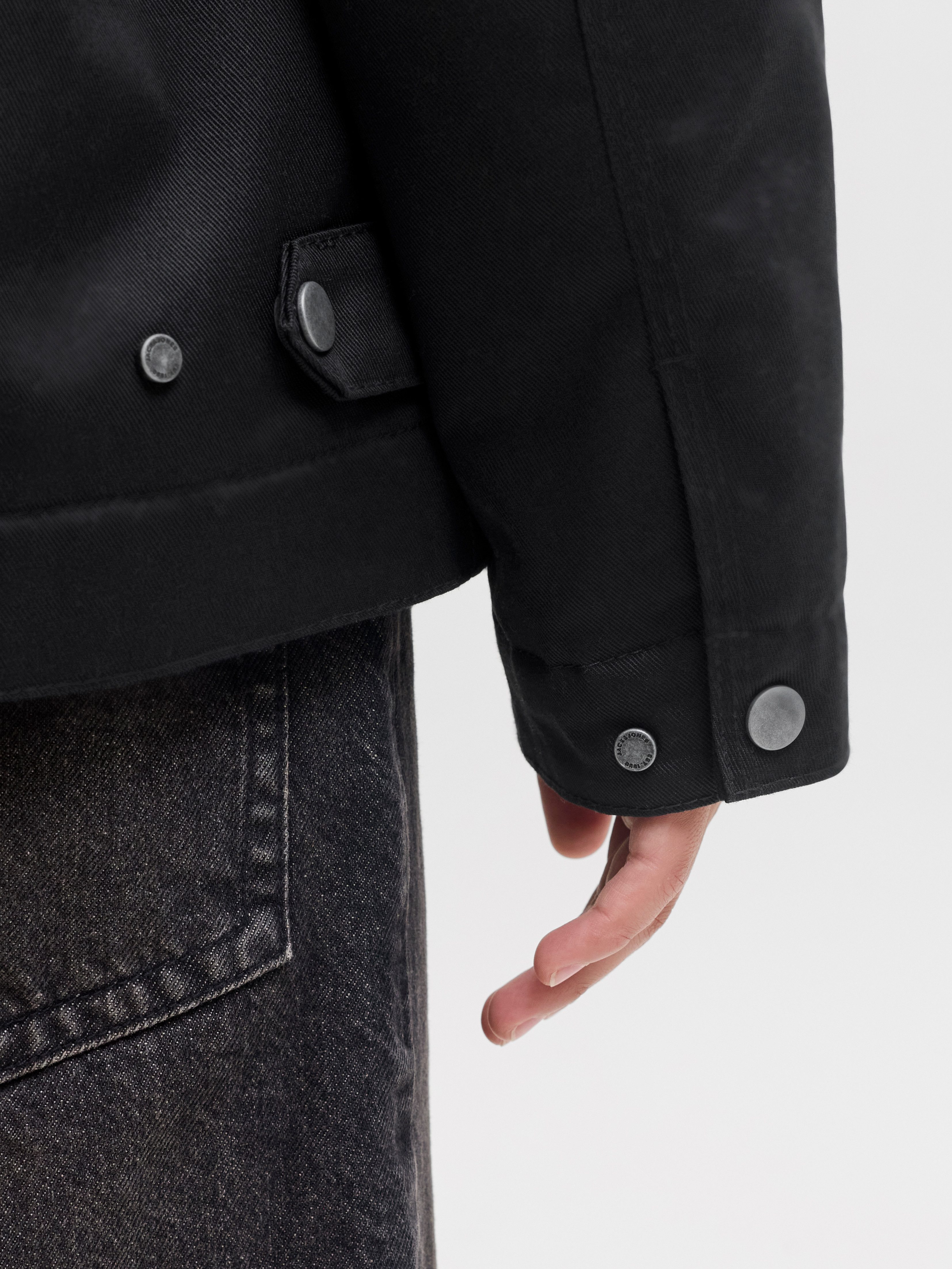 Jack & Jones Junior Kurzjacke JJECOLTON WORKER JACKET JNR Materialmix, mit Reißverschluss – Bild 3 von 5