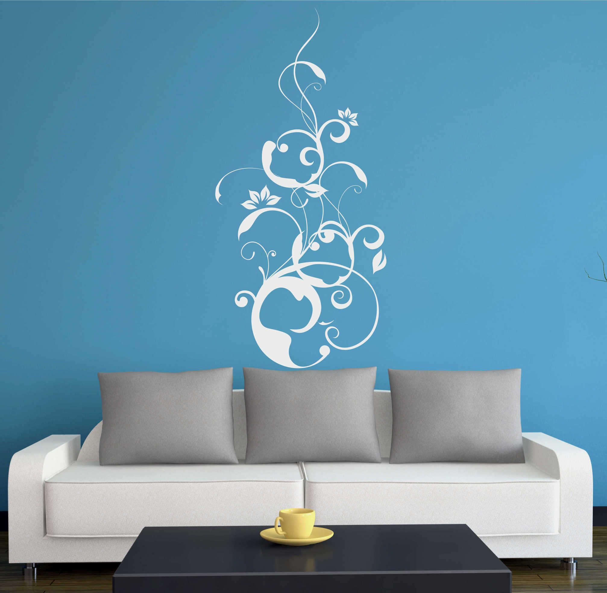 INDIGOS UG Wandtattoo Wandtattoo - Wandaufkleber - w306 Ranke Pflanze Blume Natur
