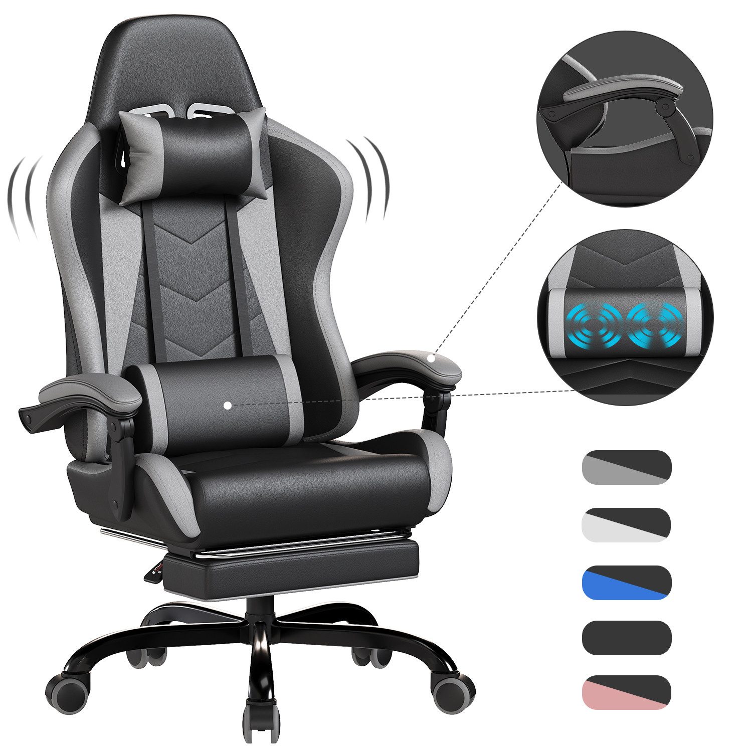 HOMALL Gaming-Stuhl Massage Gaming Stuhl mit günstig online kaufen