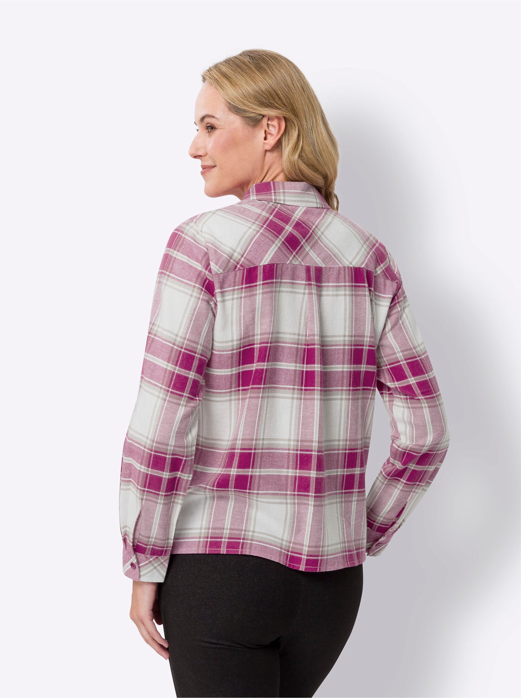 Sieh an! Klassische Bluse Flanellbluse . günstig online kaufen
