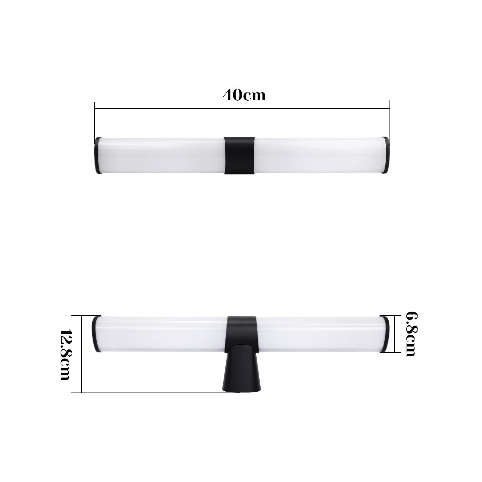 Lampada specchio bagno led nero ip44 luce trucco specchiera_voghion.com